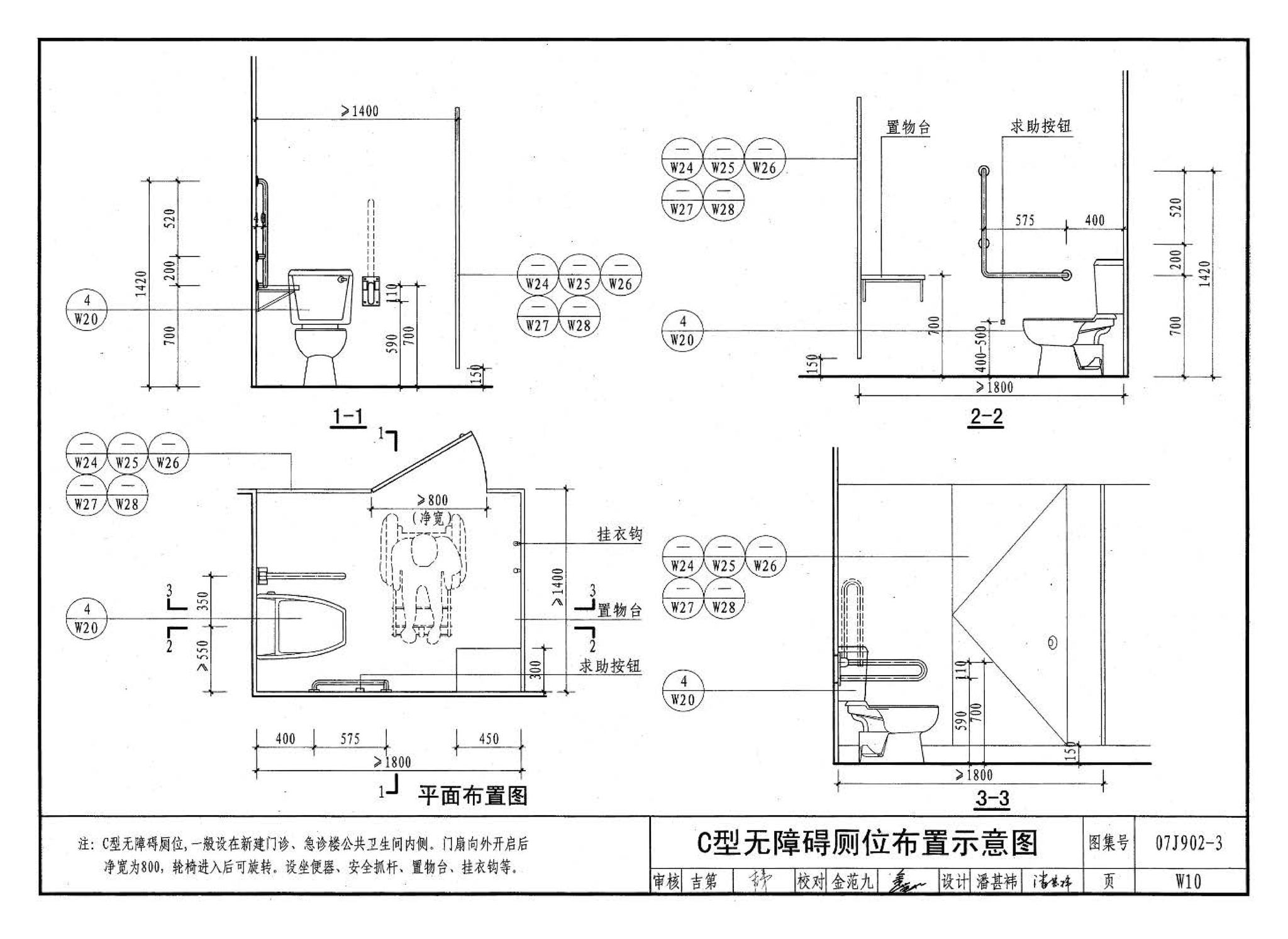 07J902-3--医疗建筑 卫生间、淋浴间、洗池