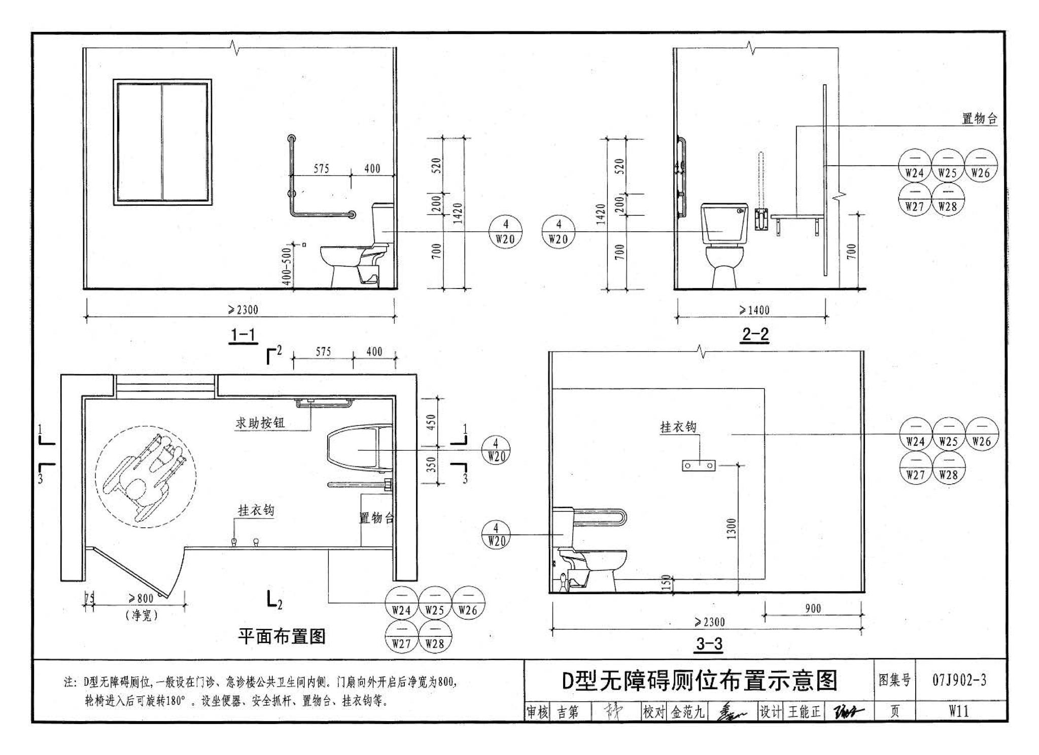 07J902-3--医疗建筑 卫生间、淋浴间、洗池