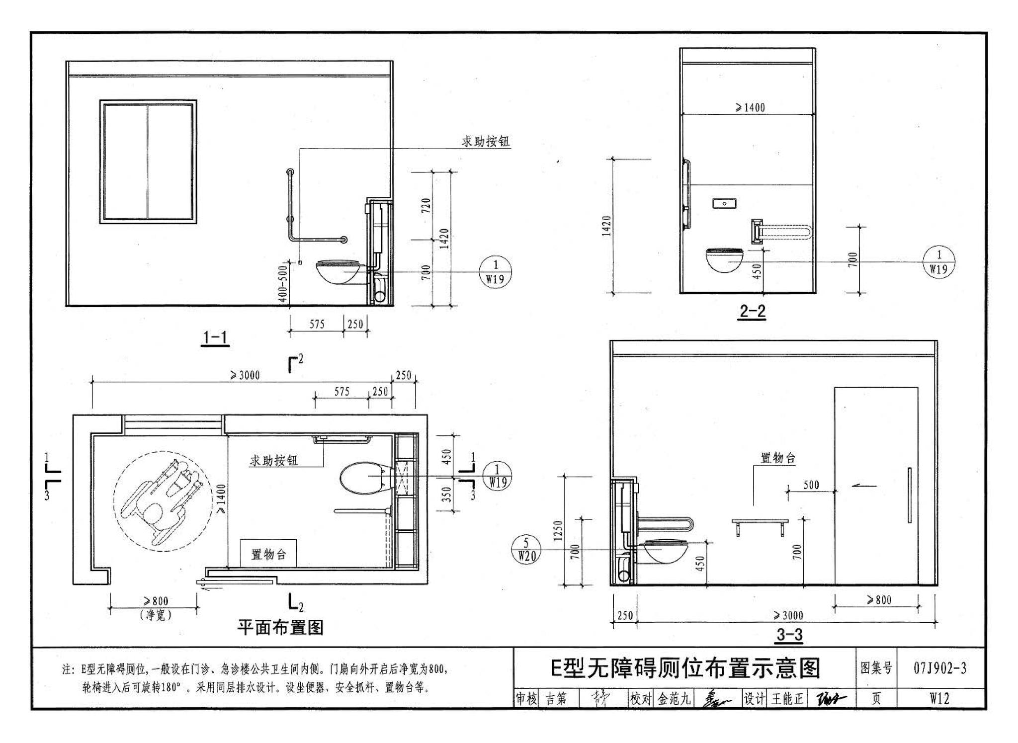 07J902-3--医疗建筑 卫生间、淋浴间、洗池