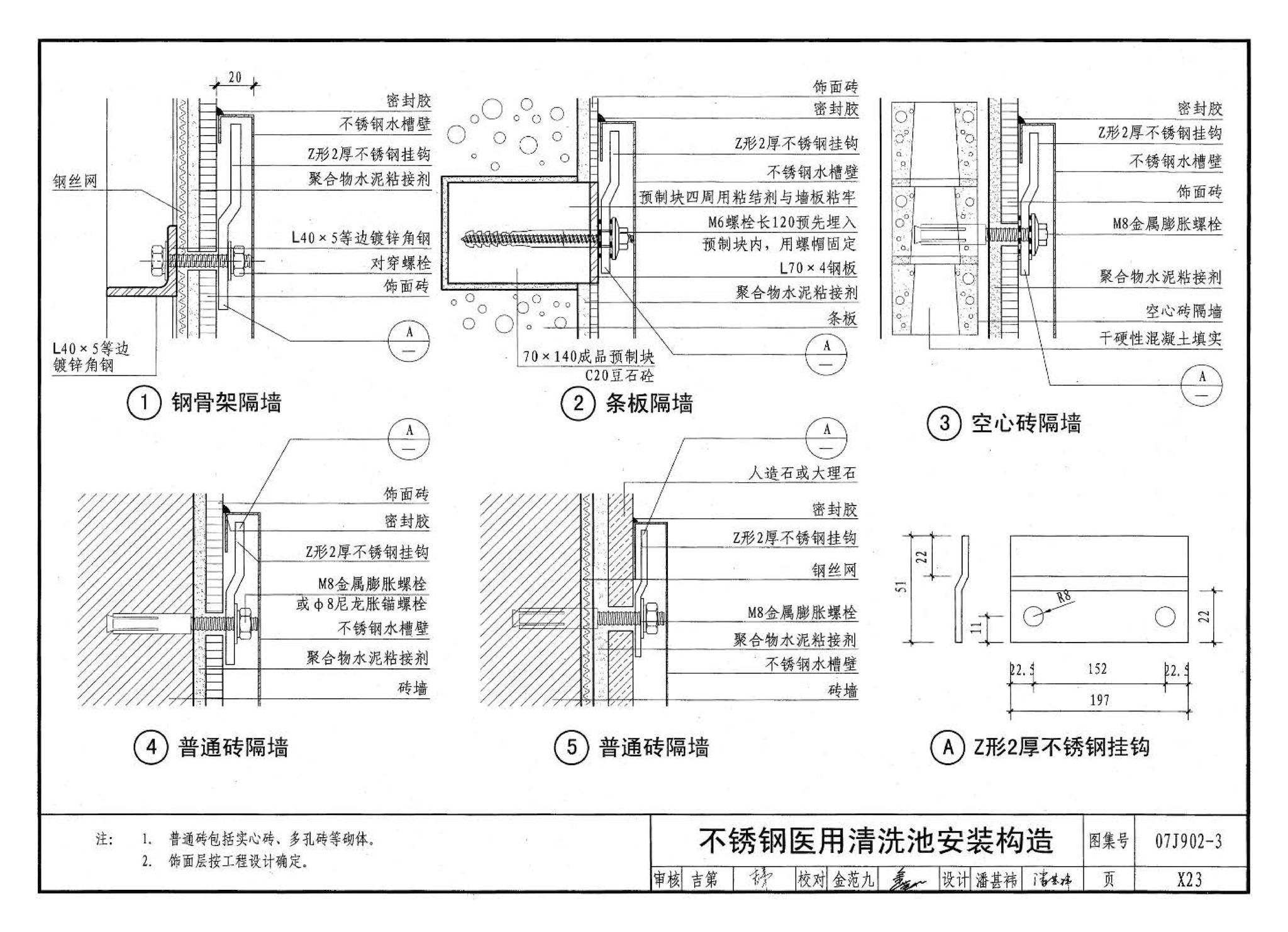 07J902-3--医疗建筑 卫生间、淋浴间、洗池