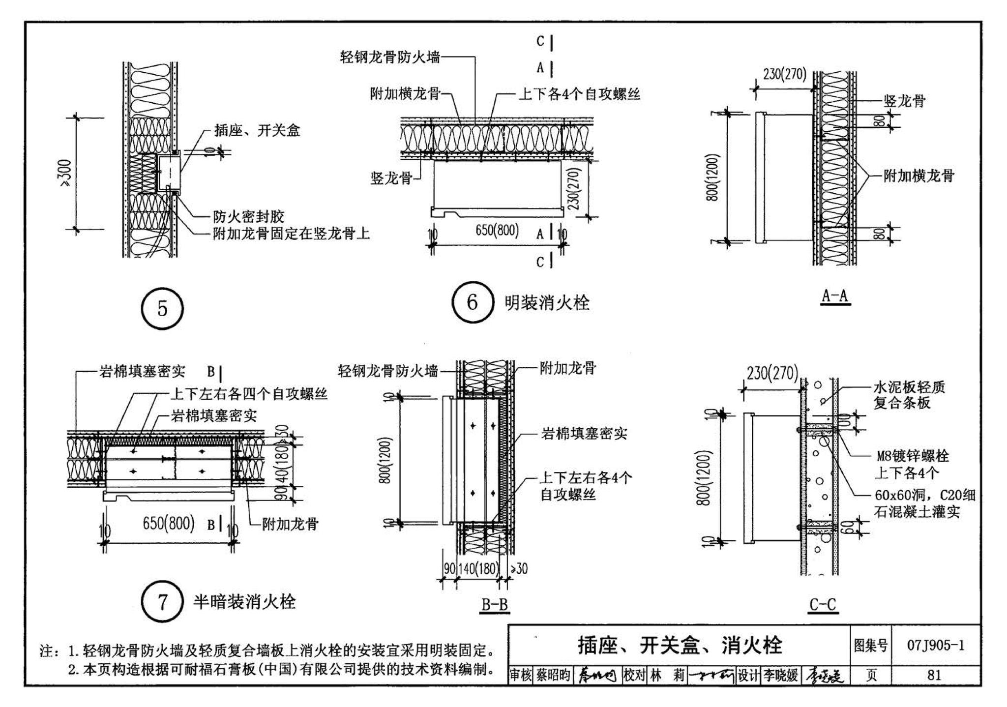 07J905-1--防火建筑构造（一）