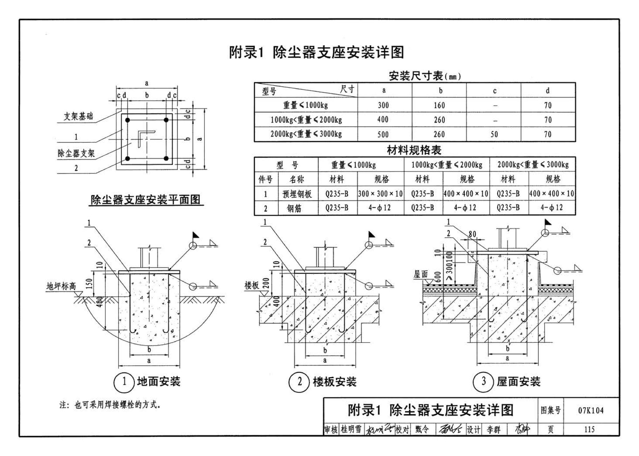 07K104--除尘设备选用与安装