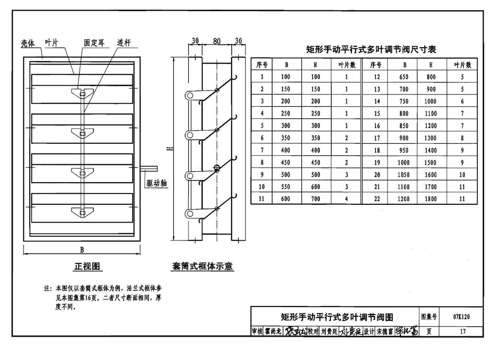 07K120--风阀选用与安装