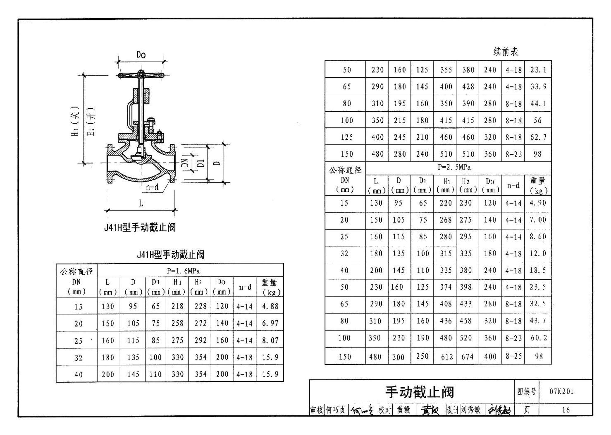 07K201--管道阀门选用与安装