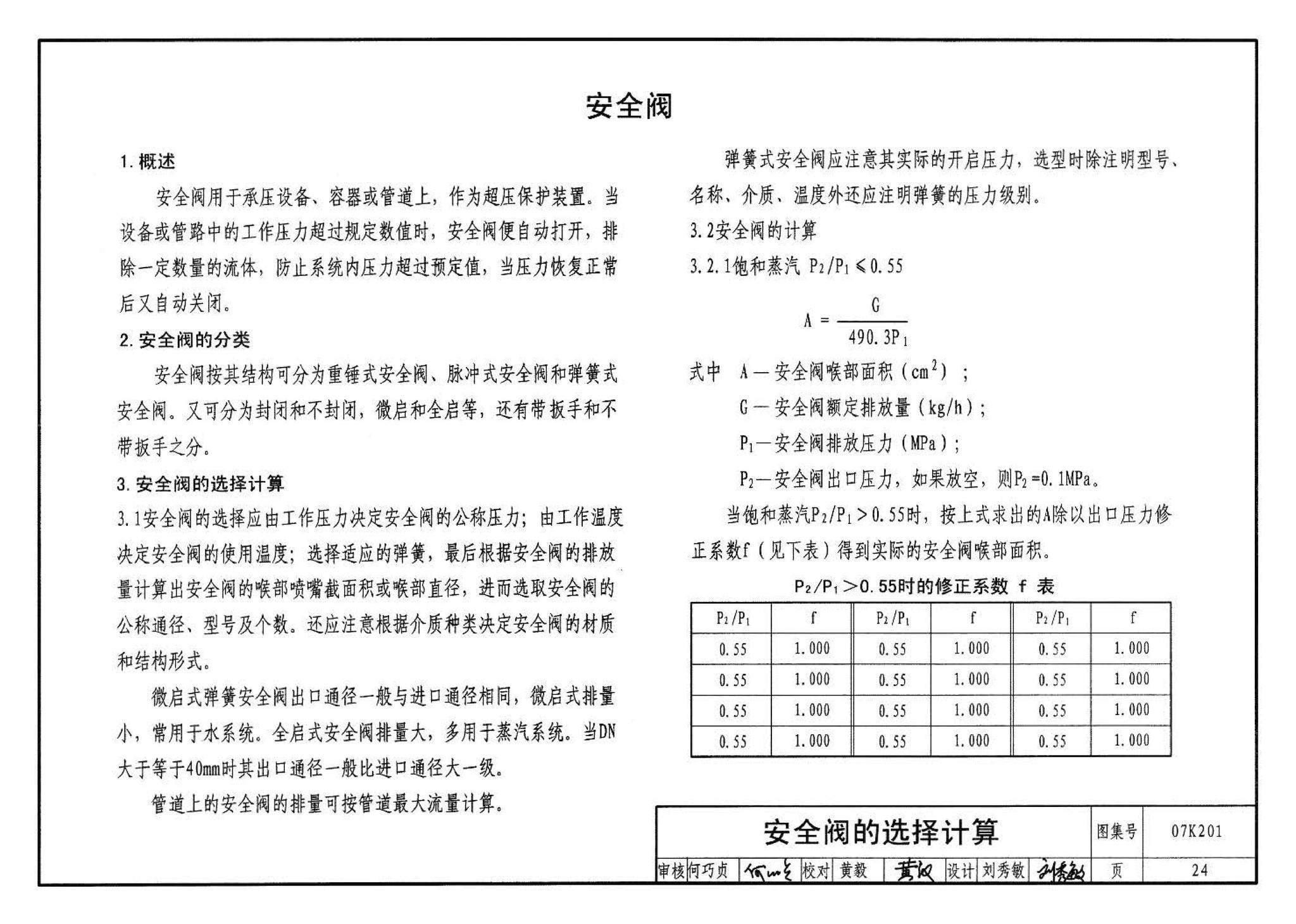 07K201--管道阀门选用与安装