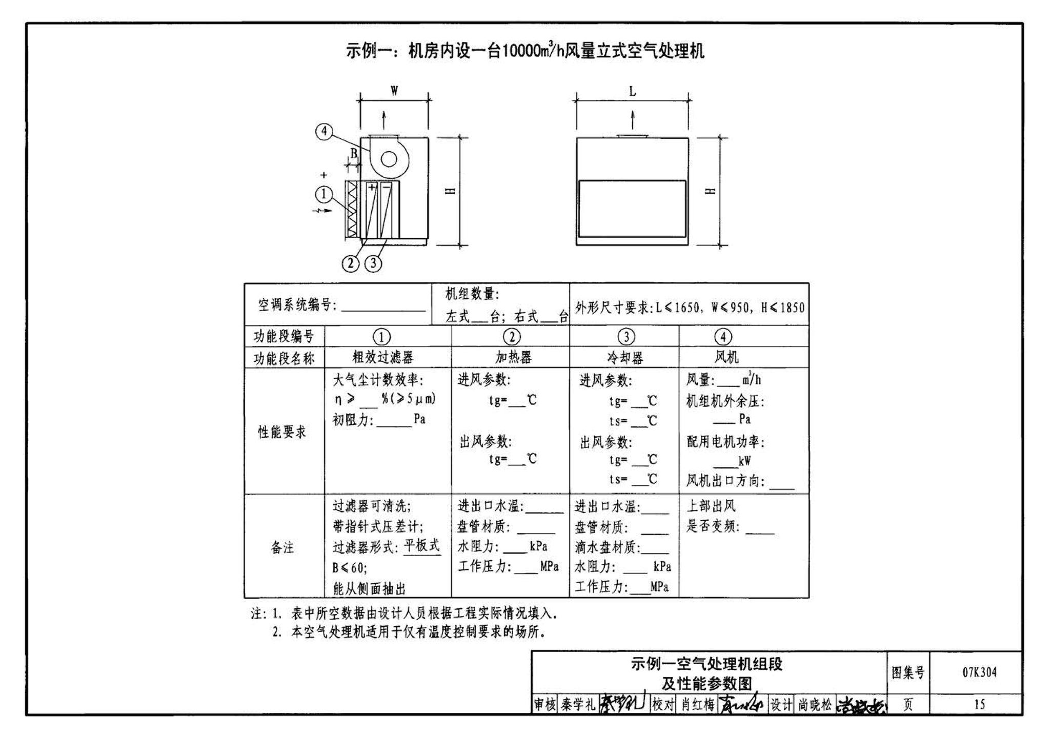 07K304--空调机房设计与安装