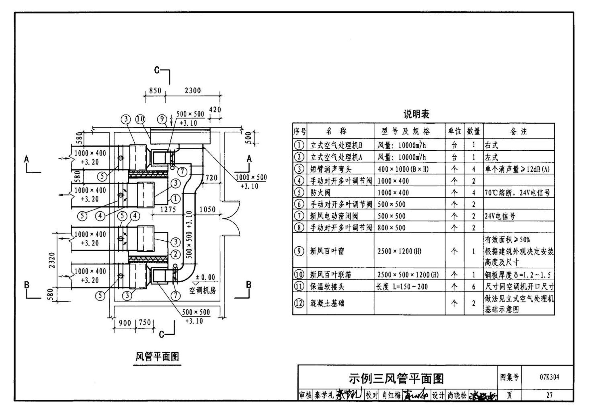 07K304--空调机房设计与安装