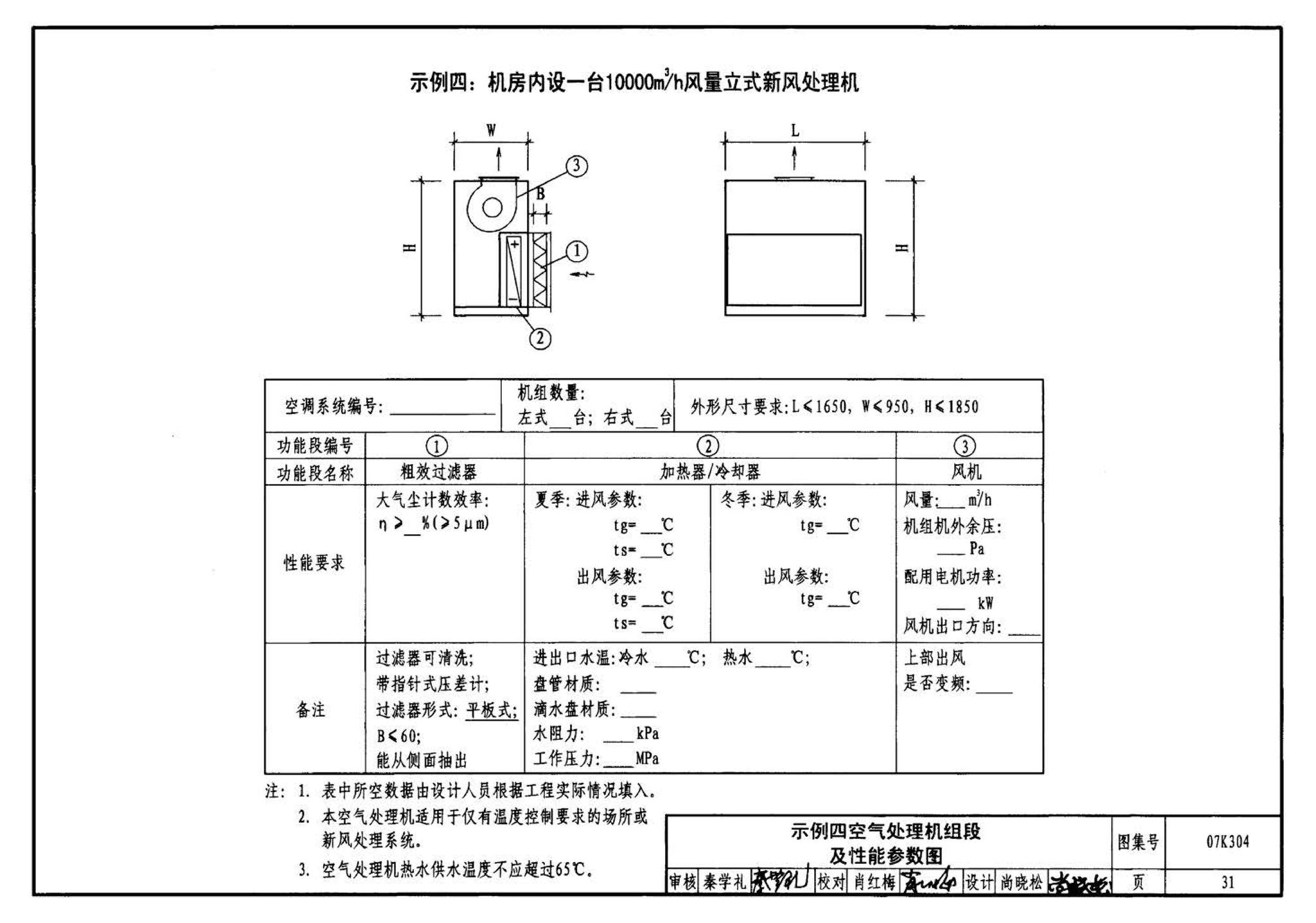 07K304--空调机房设计与安装