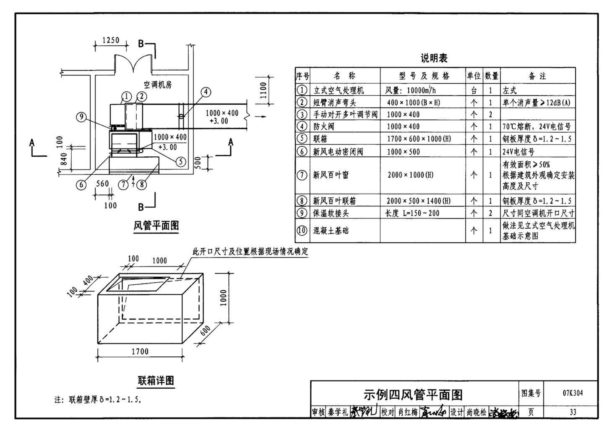 07K304--空调机房设计与安装