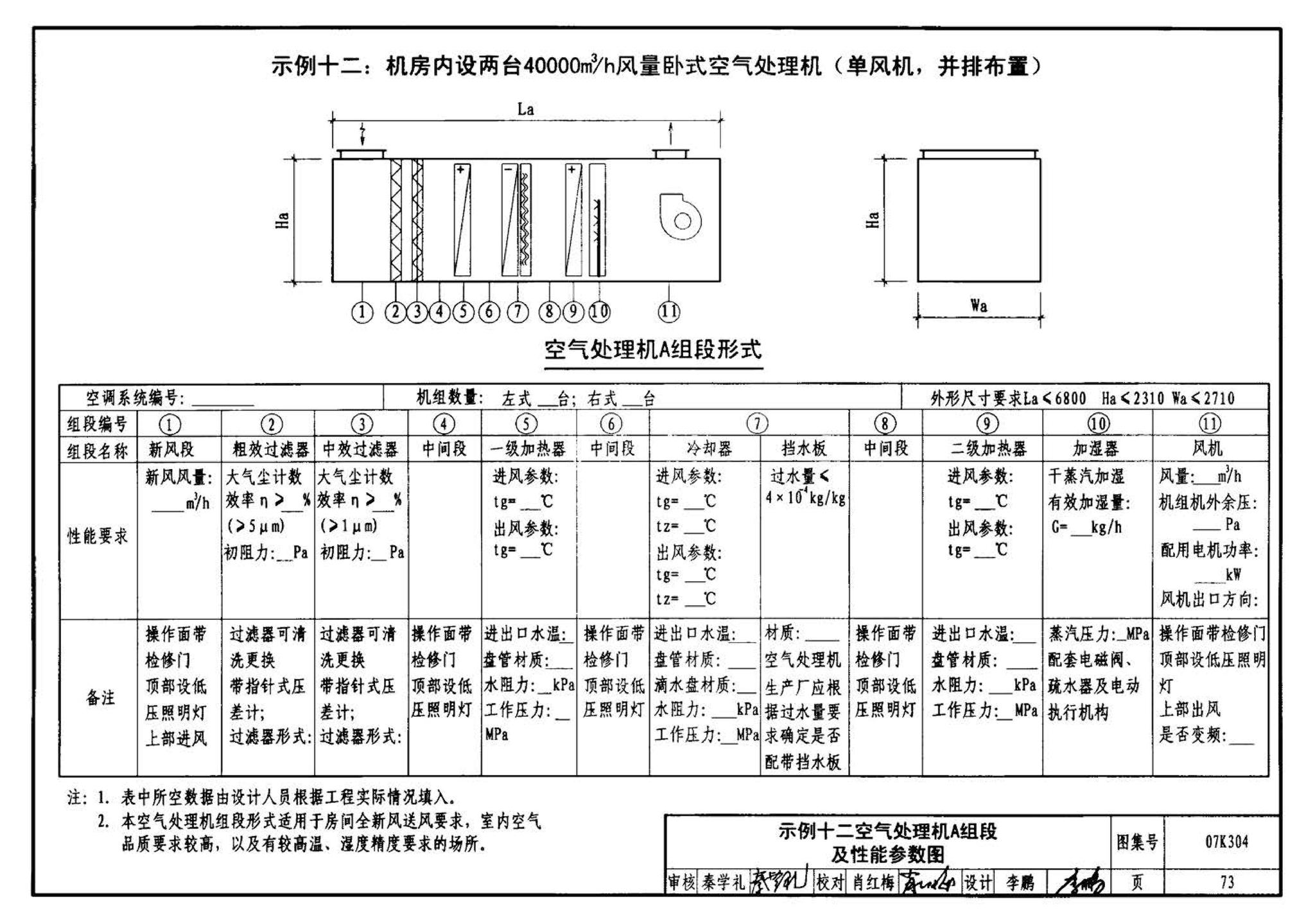 07K304--空调机房设计与安装