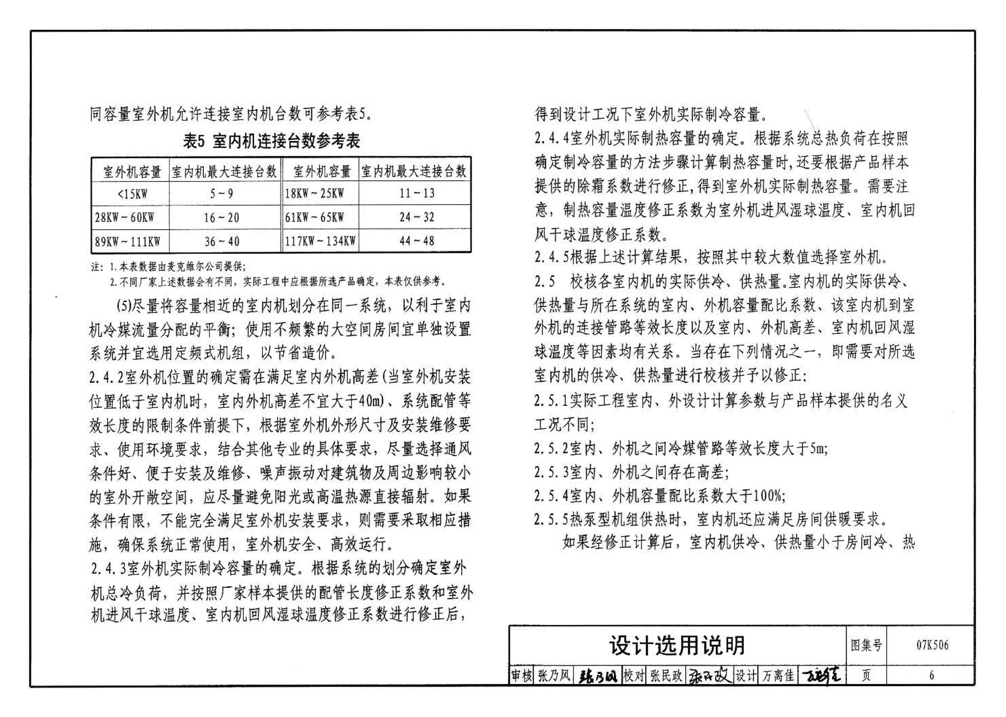 07K506--多联式空调机系统设计与施工安装