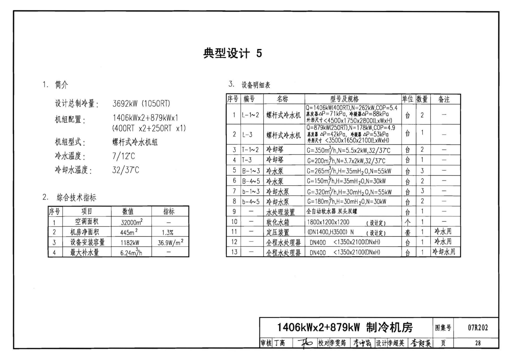 07R202--空调用电制冷机房设计与施工