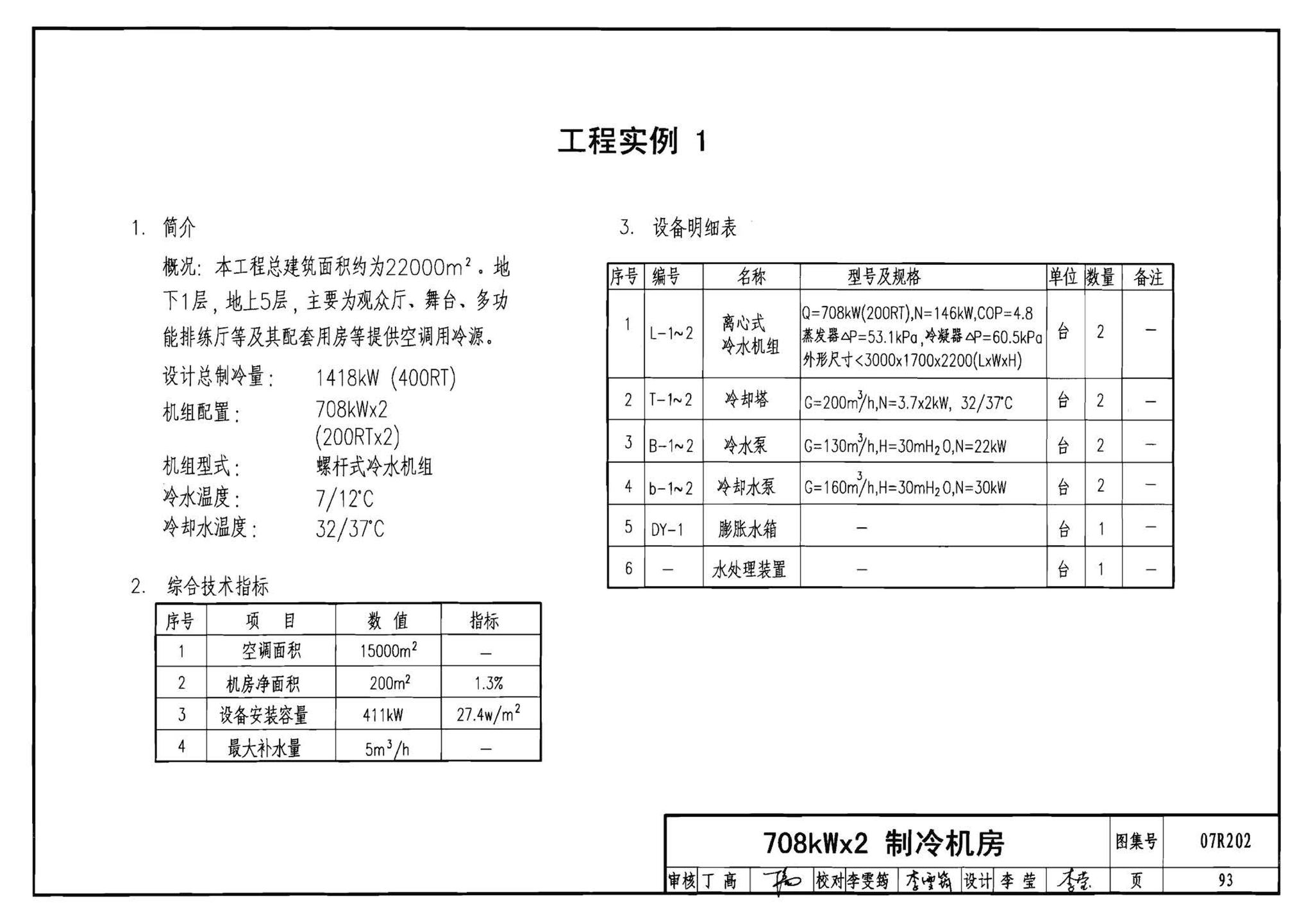 07R202--空调用电制冷机房设计与施工