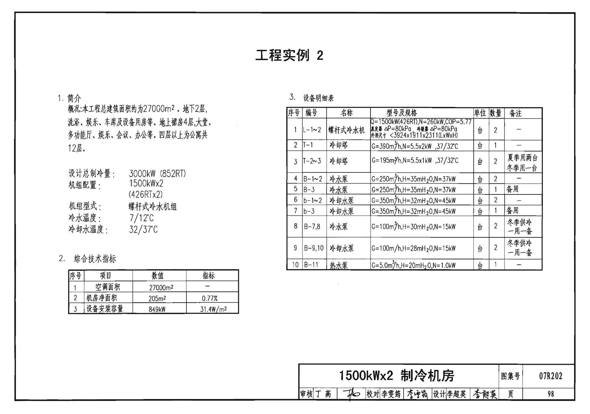 07R202--空调用电制冷机房设计与施工