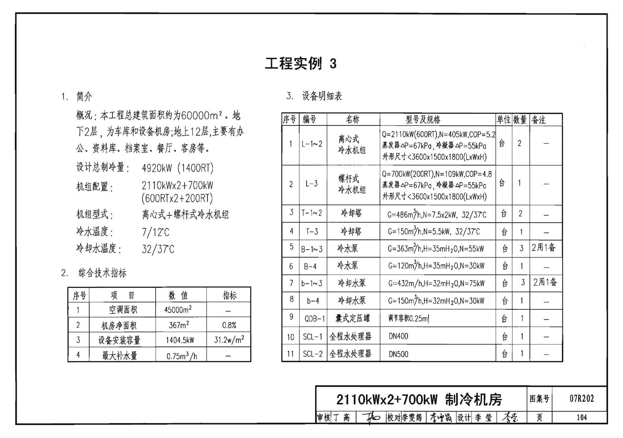 07R202--空调用电制冷机房设计与施工