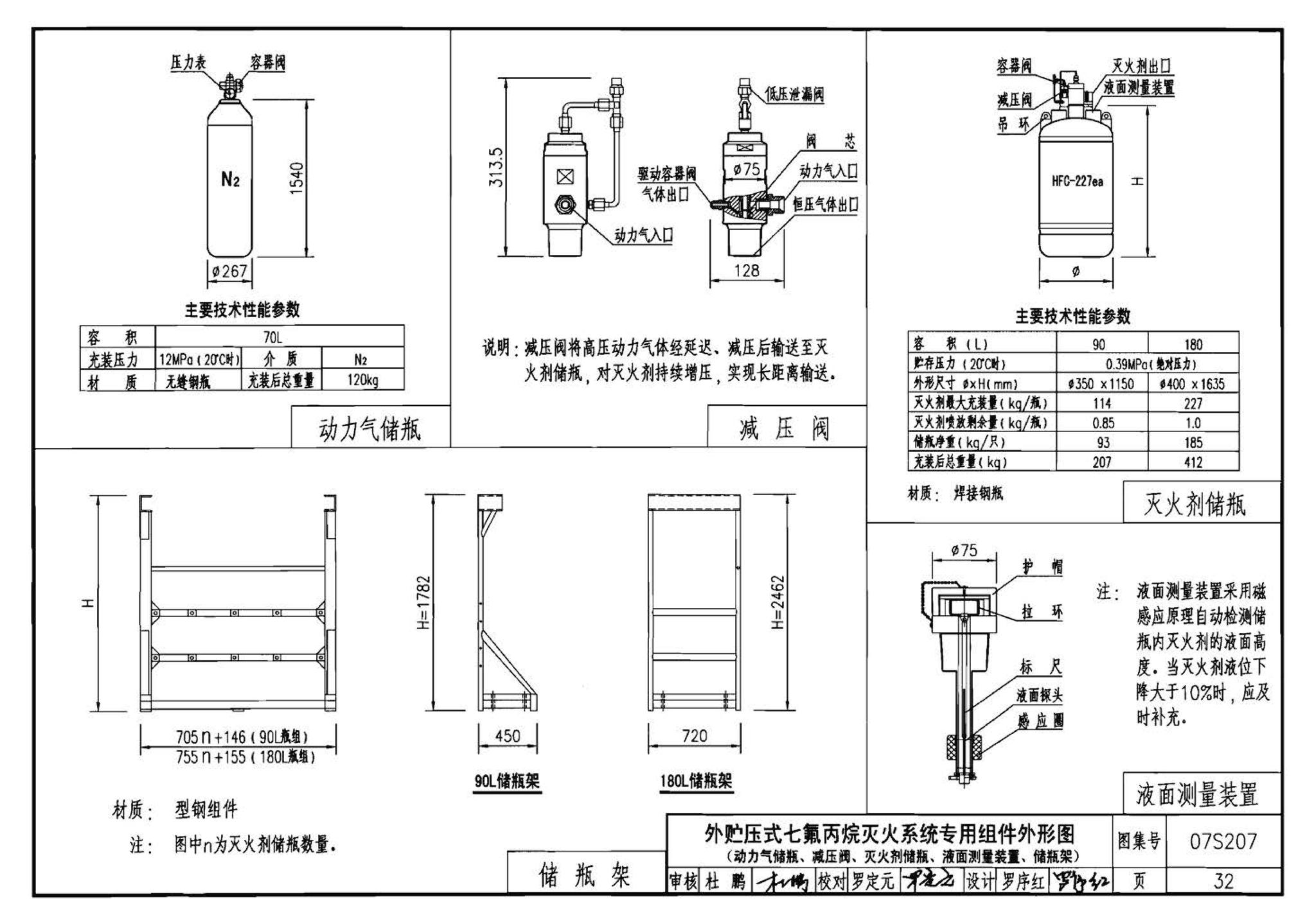 07S207--气体消防系统选用、安装与建筑灭火器配置