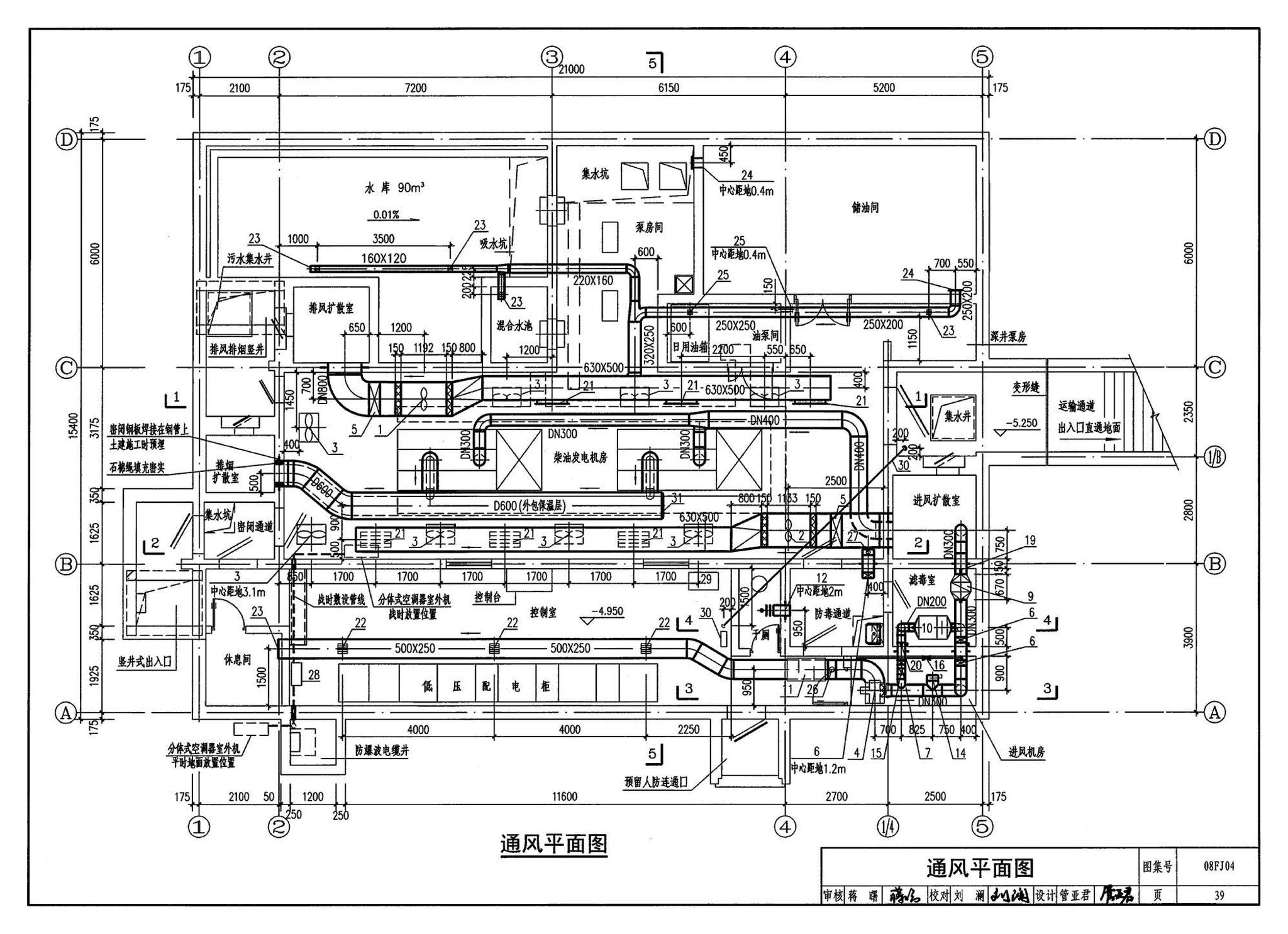 08FJ04--防空地下室固定柴油电站