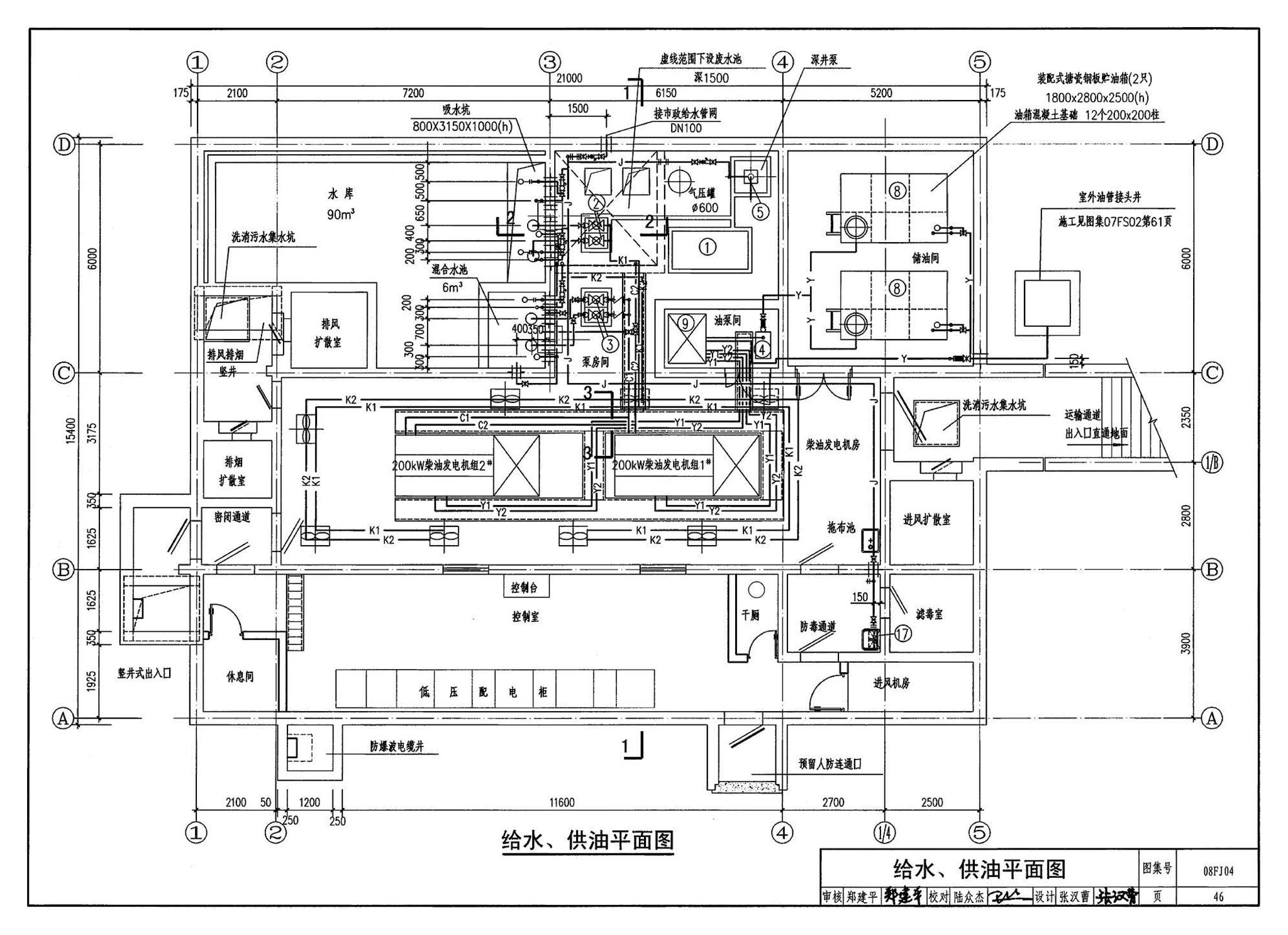 08FJ04--防空地下室固定柴油电站