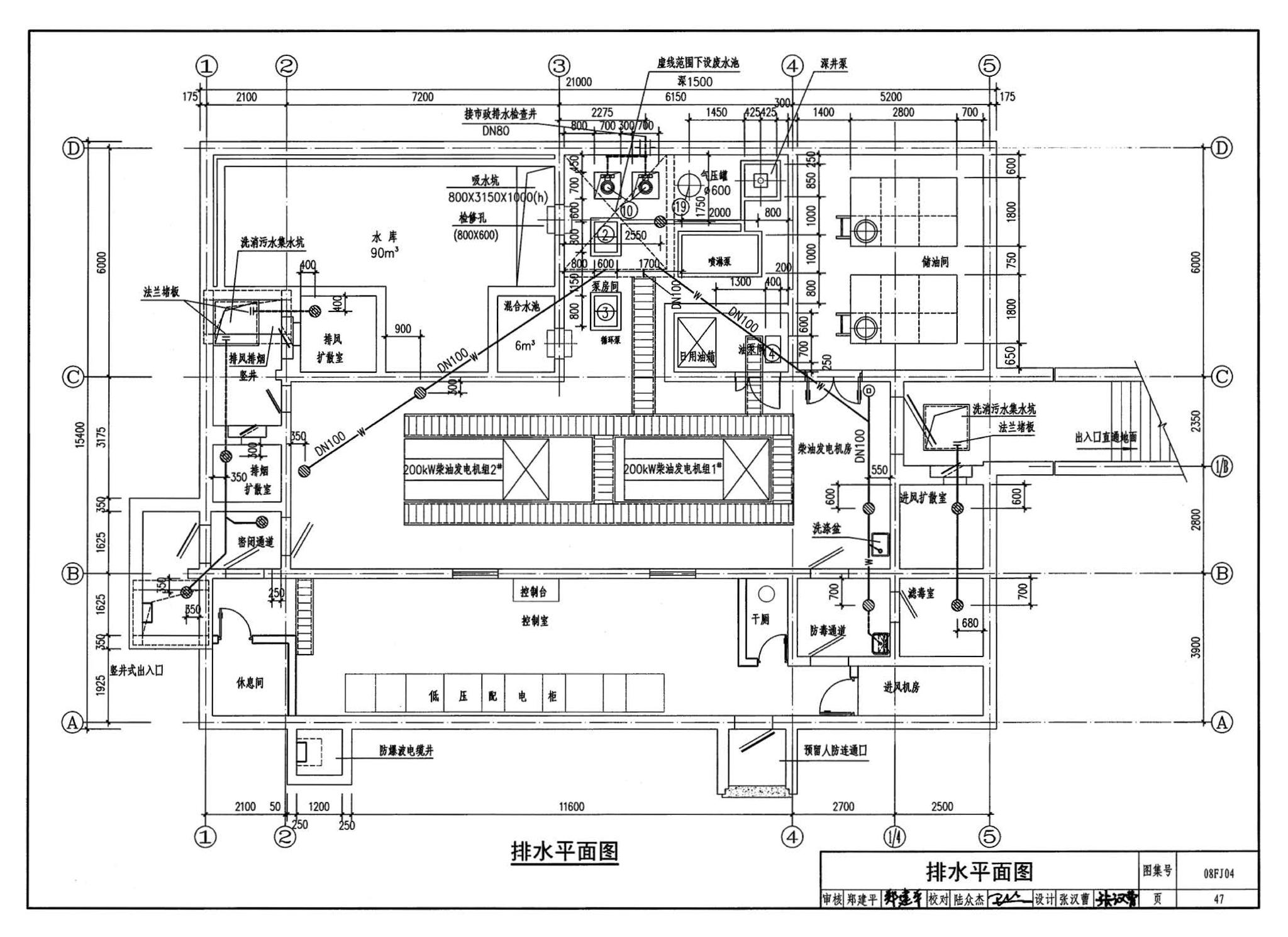 08FJ04--防空地下室固定柴油电站