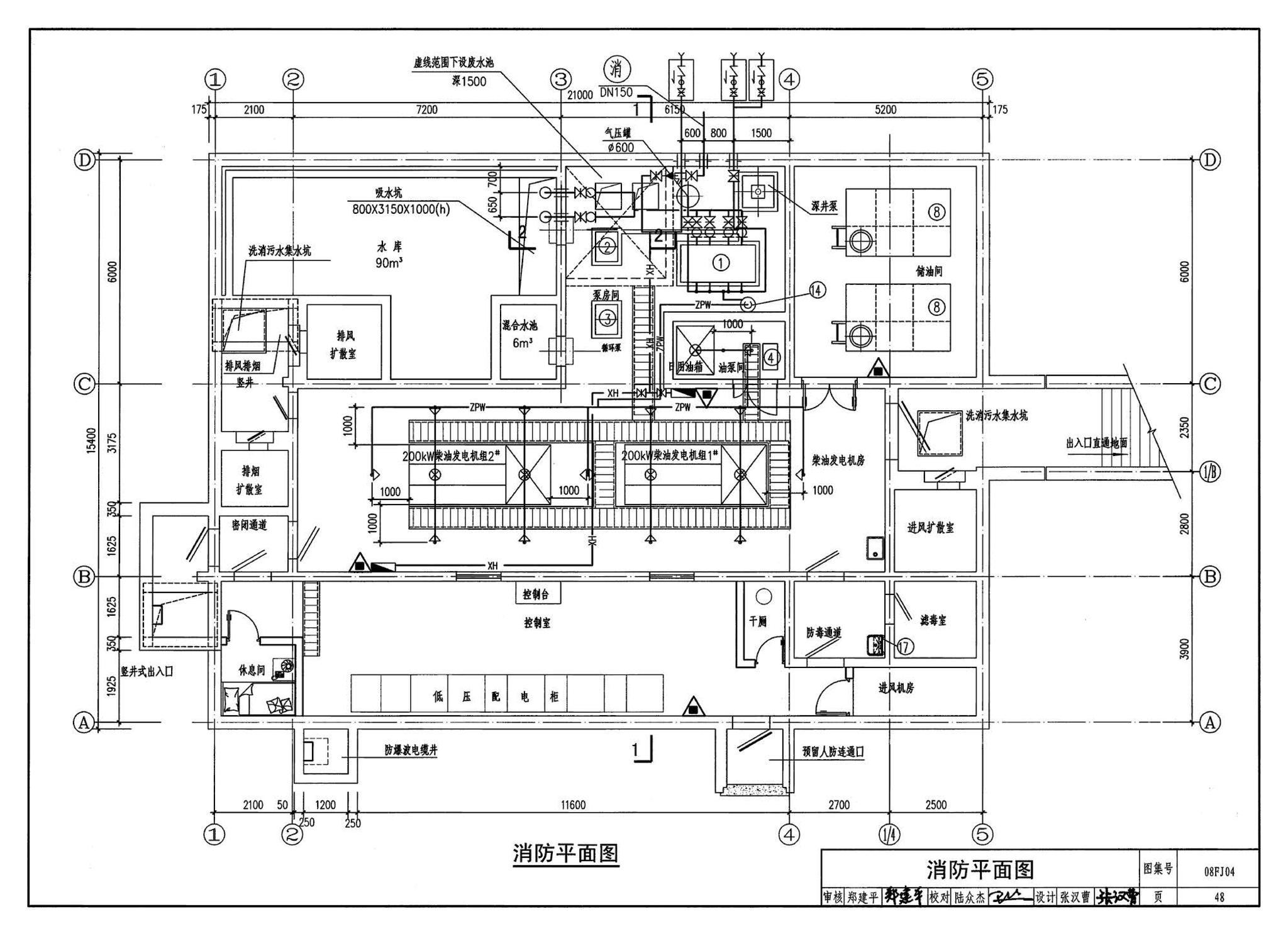 08FJ04--防空地下室固定柴油电站