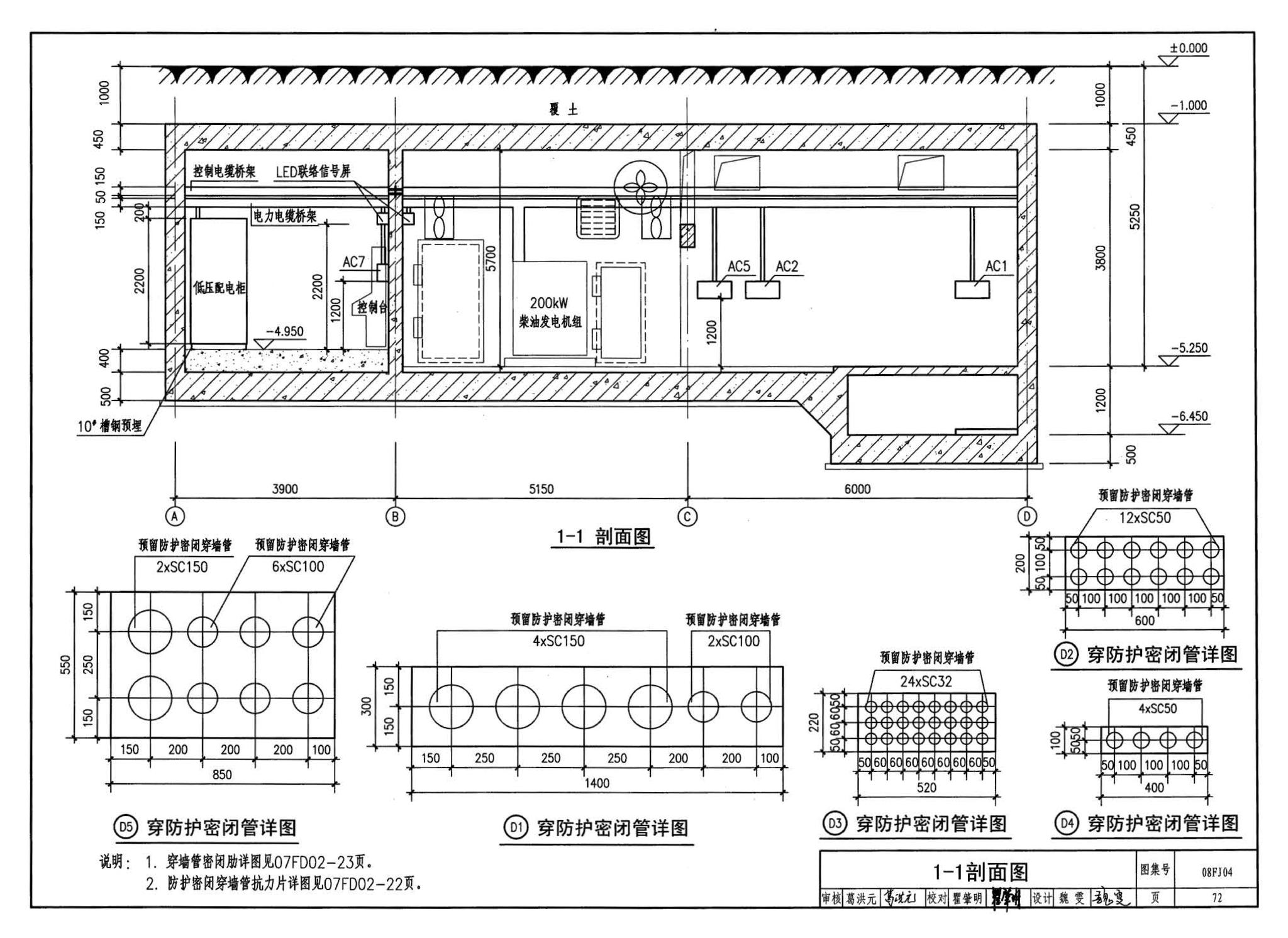 08FJ04--防空地下室固定柴油电站