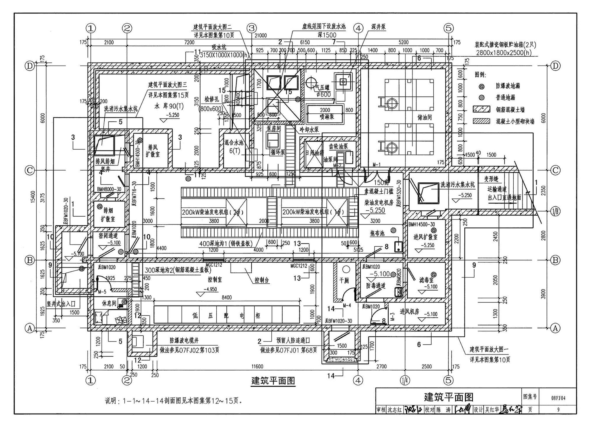 08FJ04--防空地下室固定柴油电站