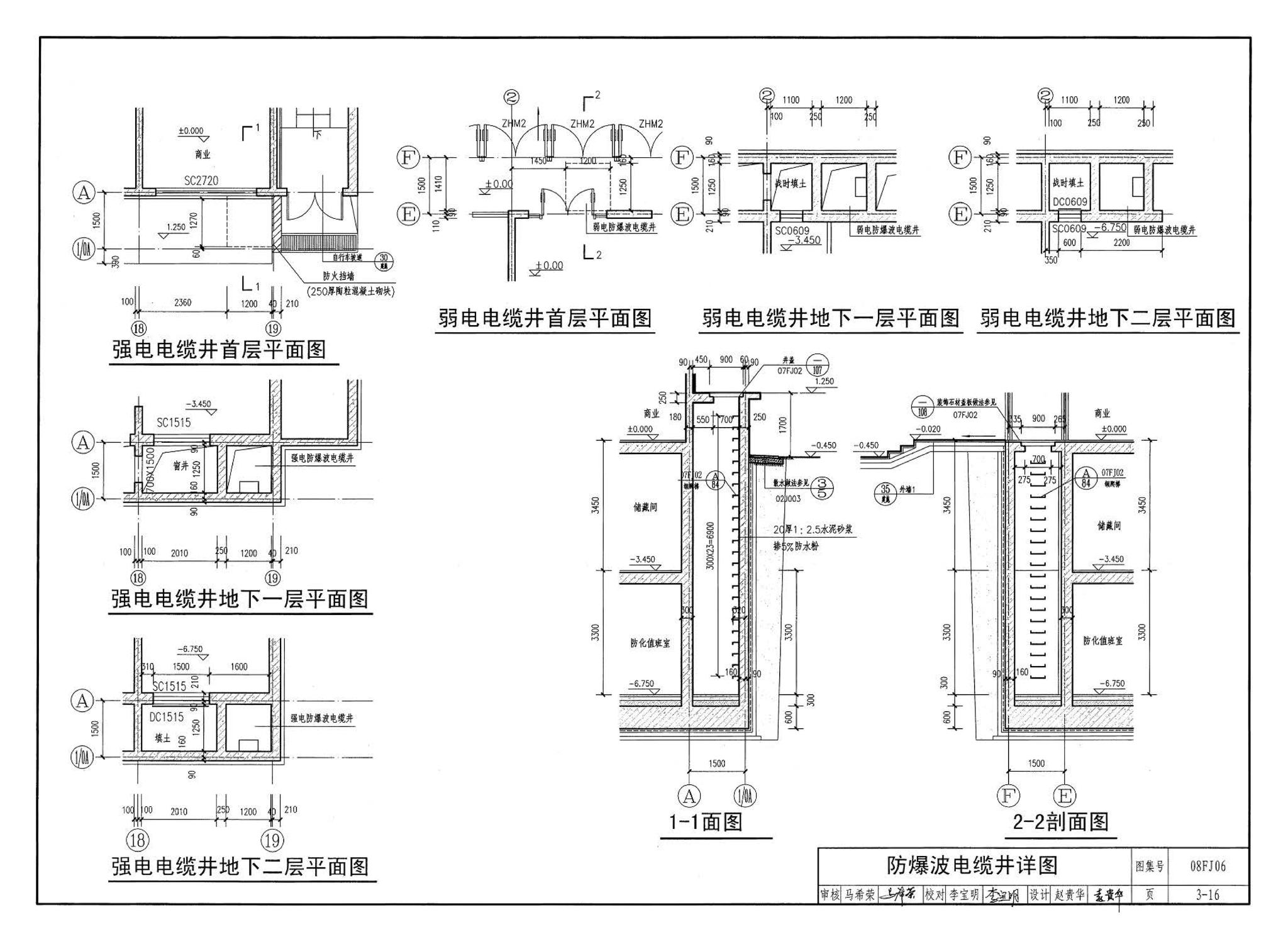 08FJ06--防空地下室施工图设计深度要求及图样