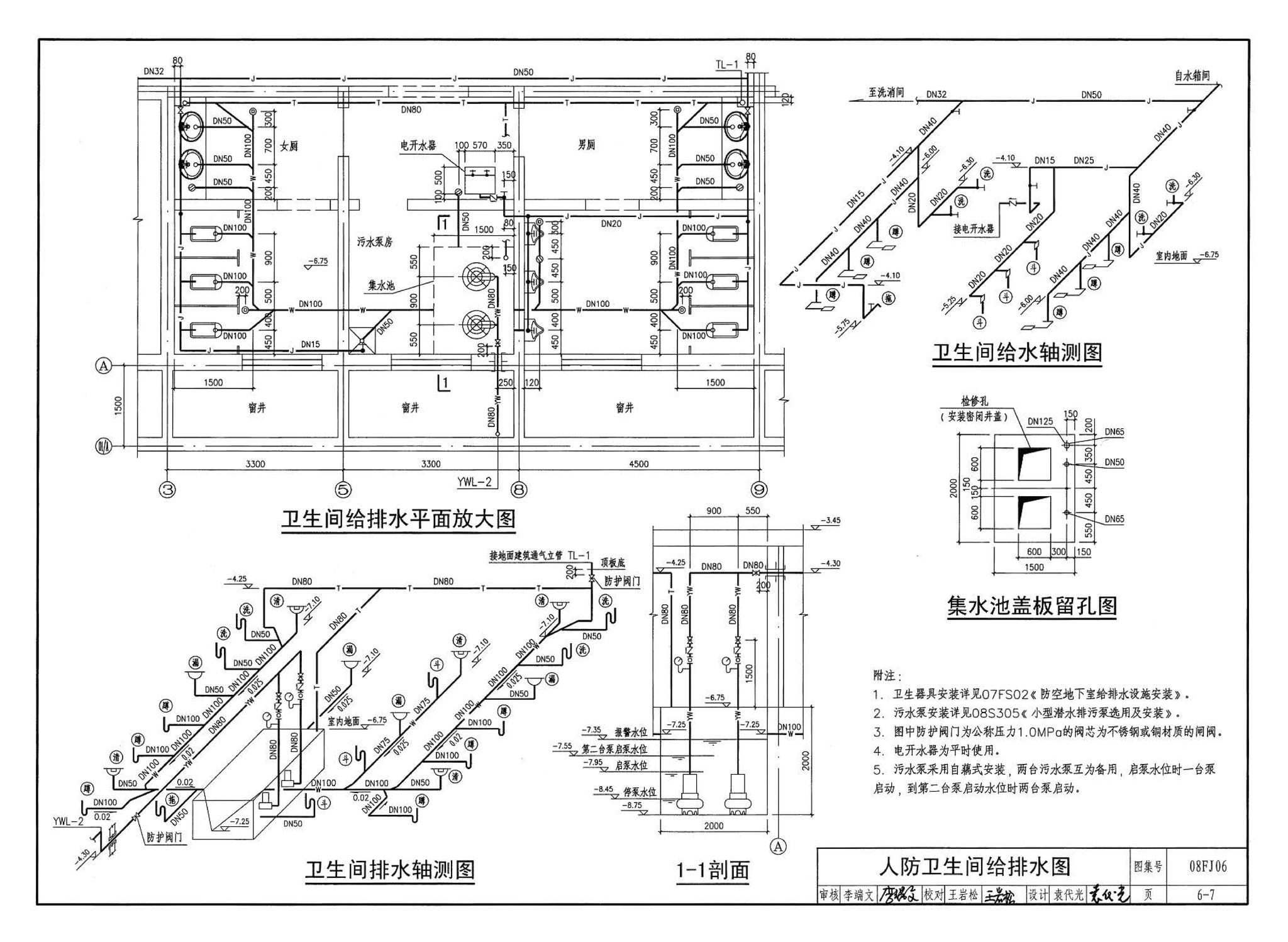 08FJ06--防空地下室施工图设计深度要求及图样