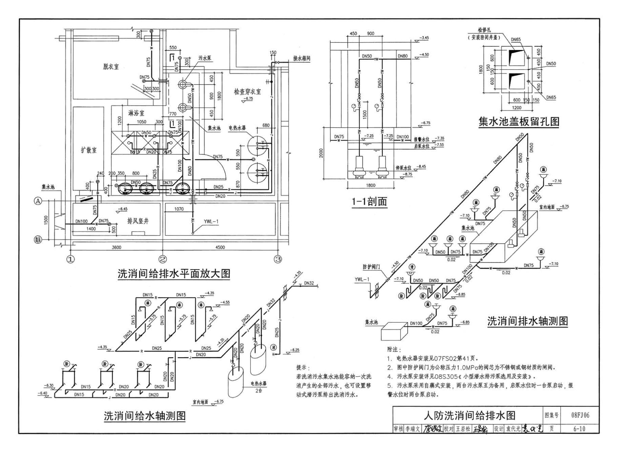 08FJ06--防空地下室施工图设计深度要求及图样