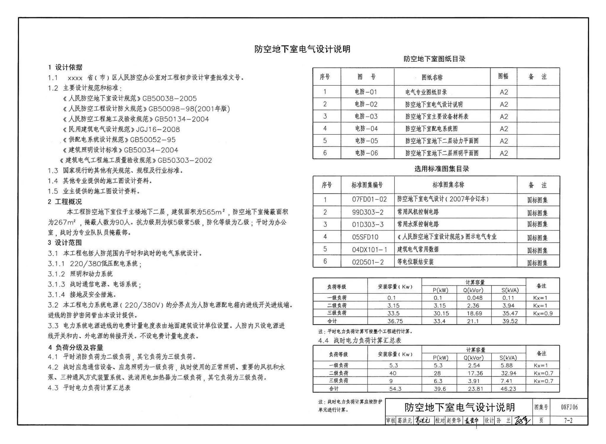 08FJ06--防空地下室施工图设计深度要求及图样