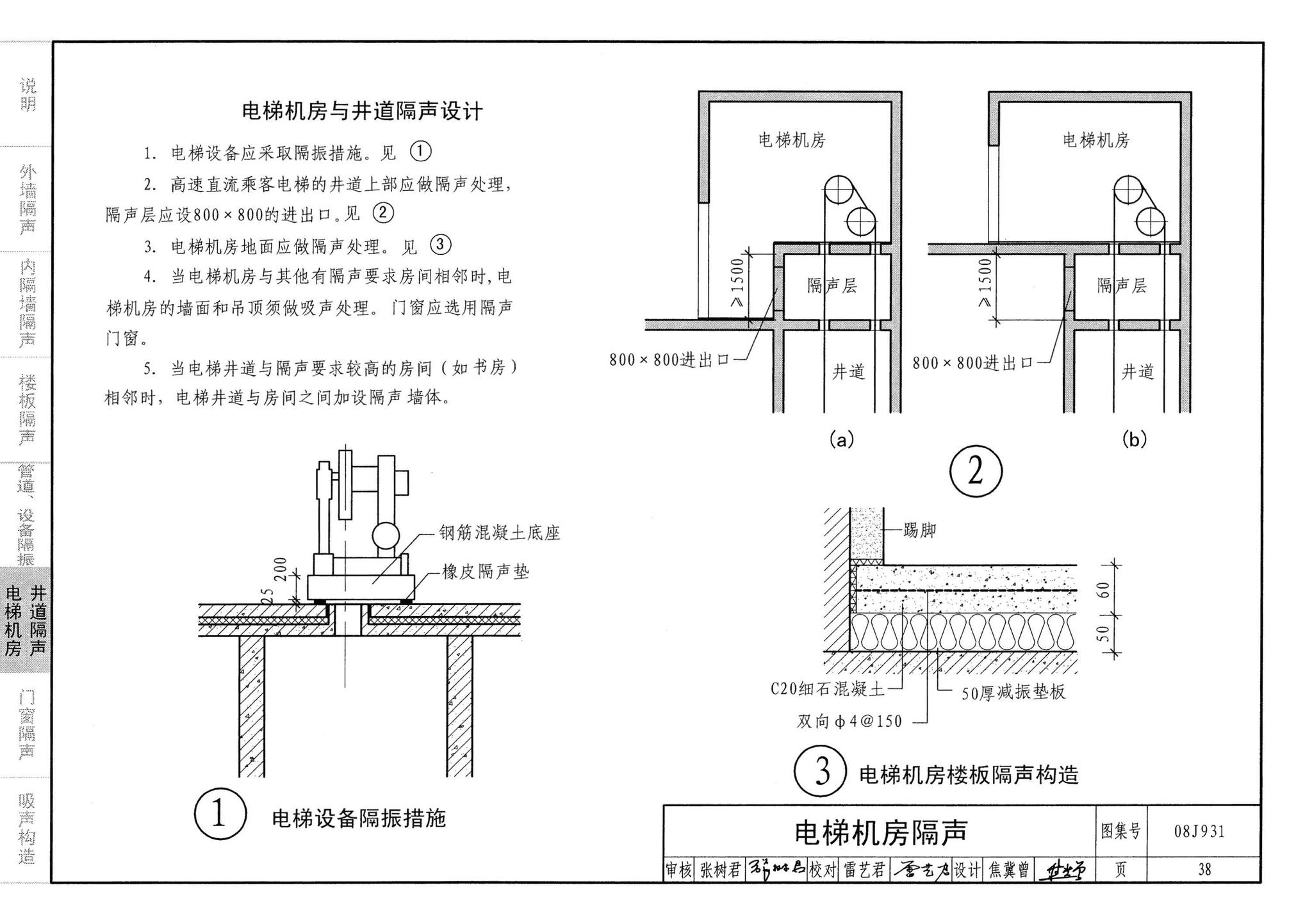 08J931--建筑隔声与吸声构造