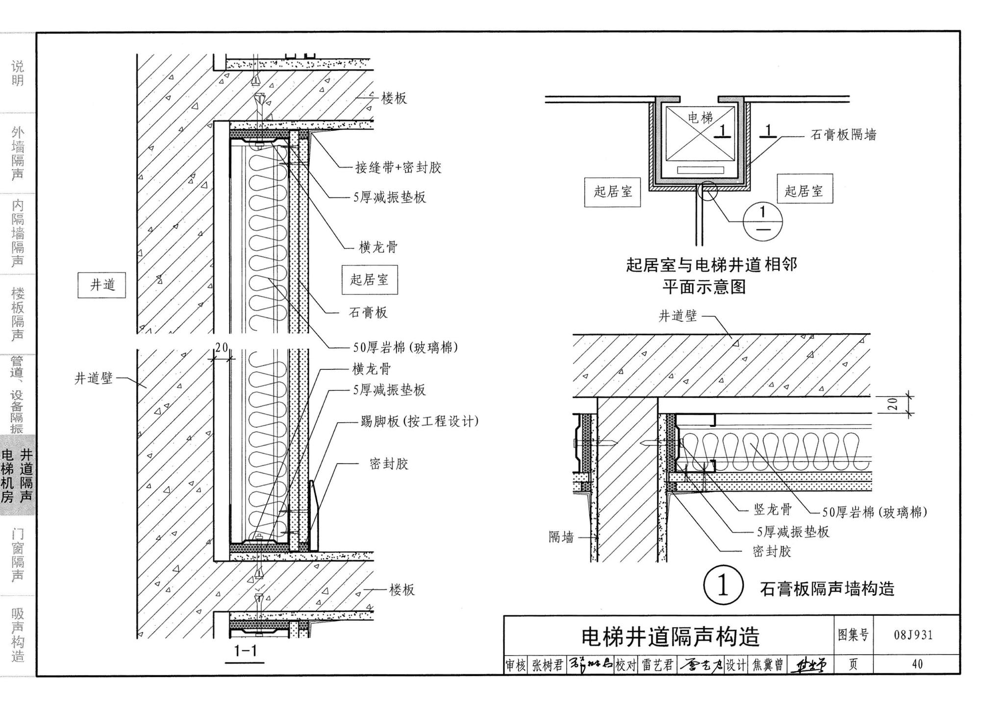 08J931--建筑隔声与吸声构造