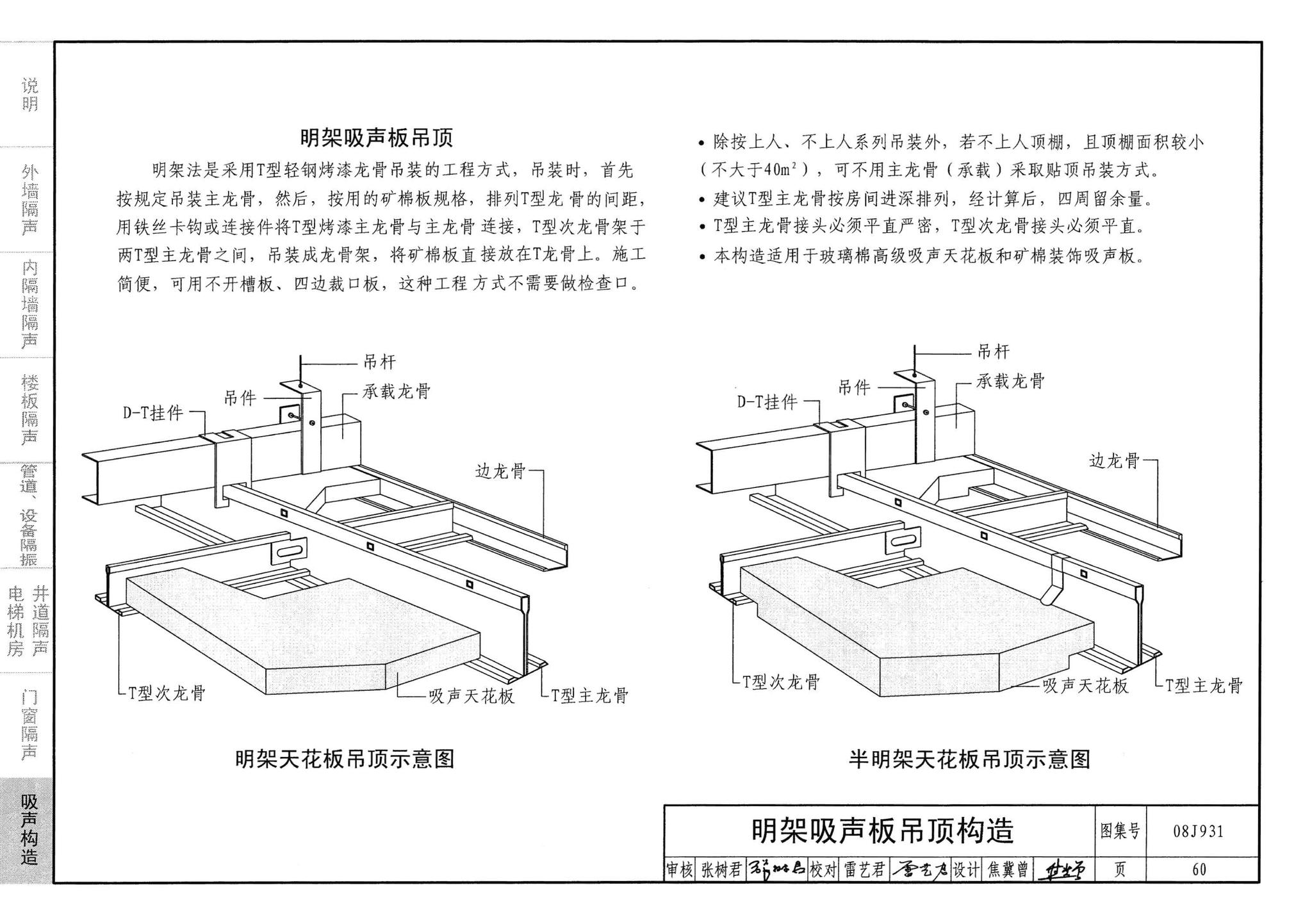 08J931--建筑隔声与吸声构造