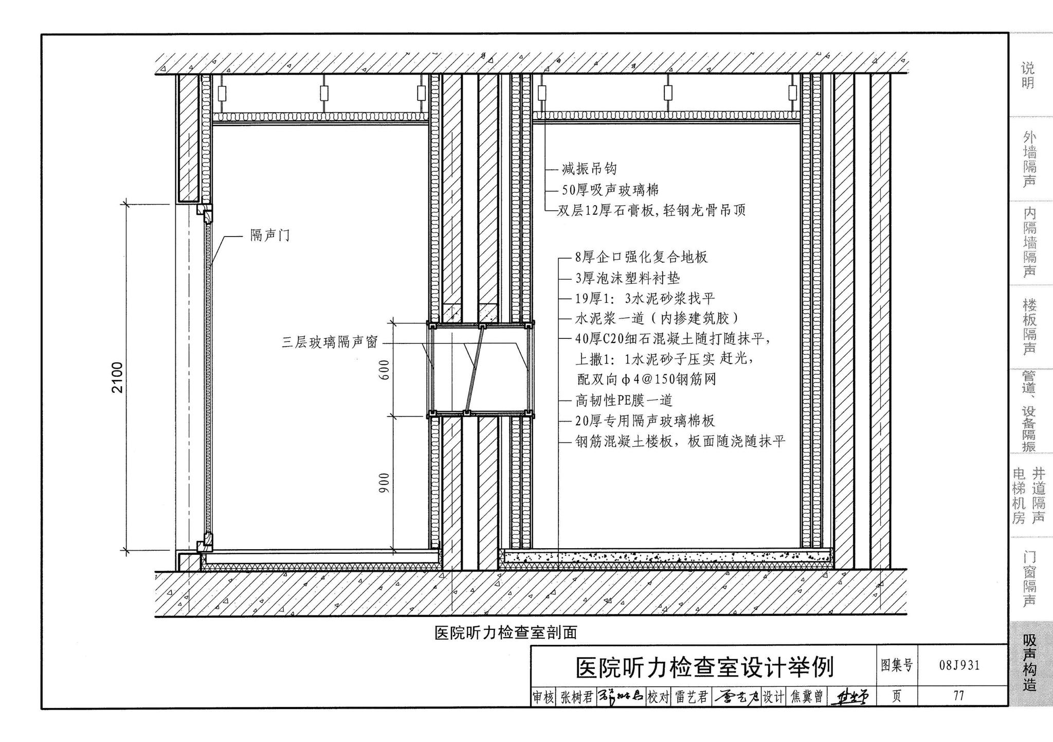 08J931--建筑隔声与吸声构造