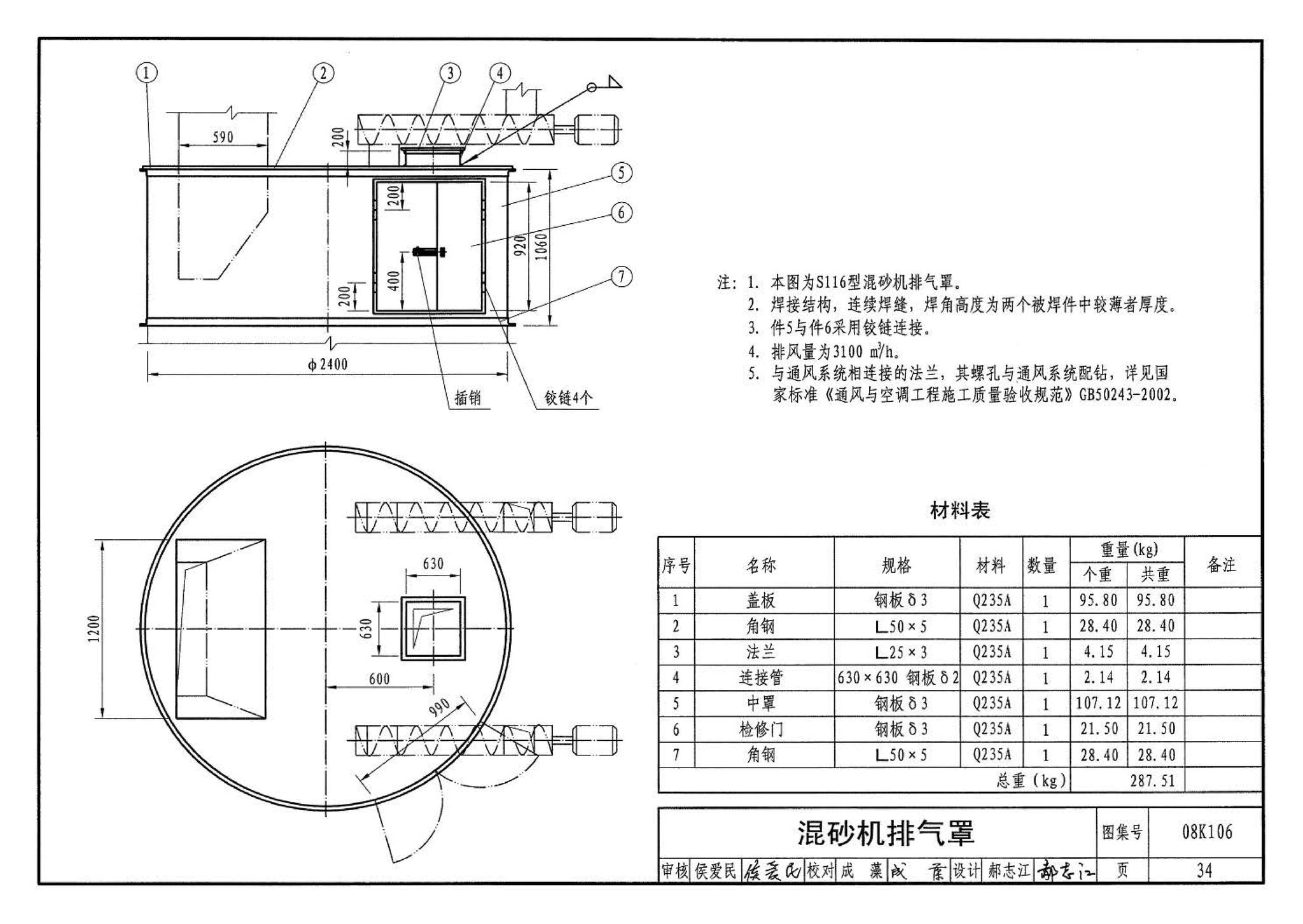 08K106--工业通风排气罩