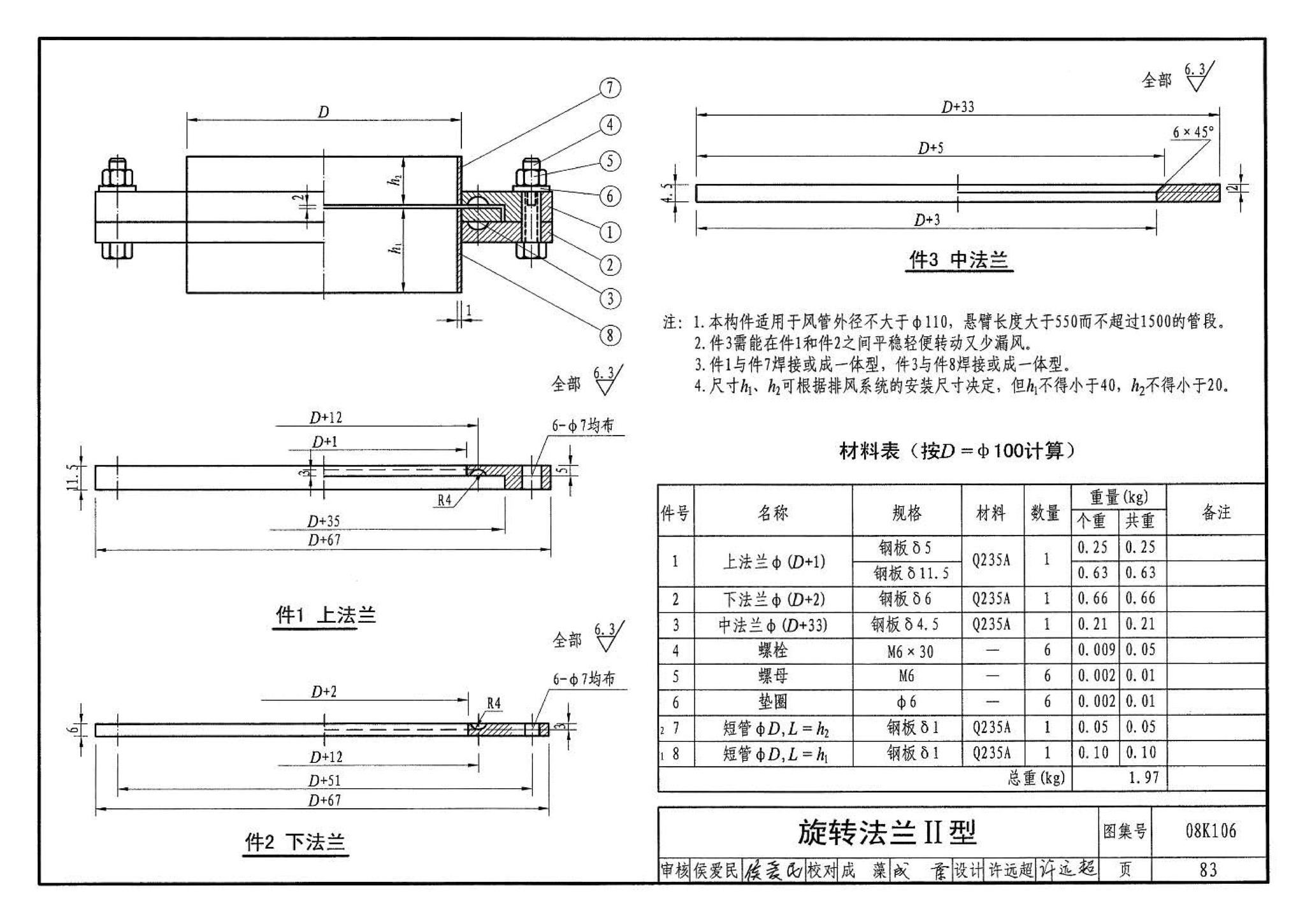 08K106--工业通风排气罩