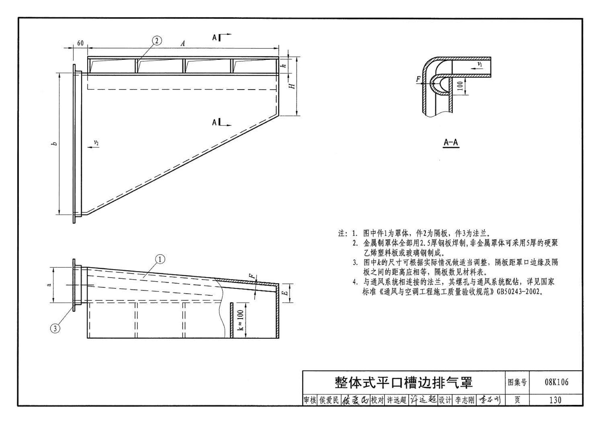 08K106--工业通风排气罩