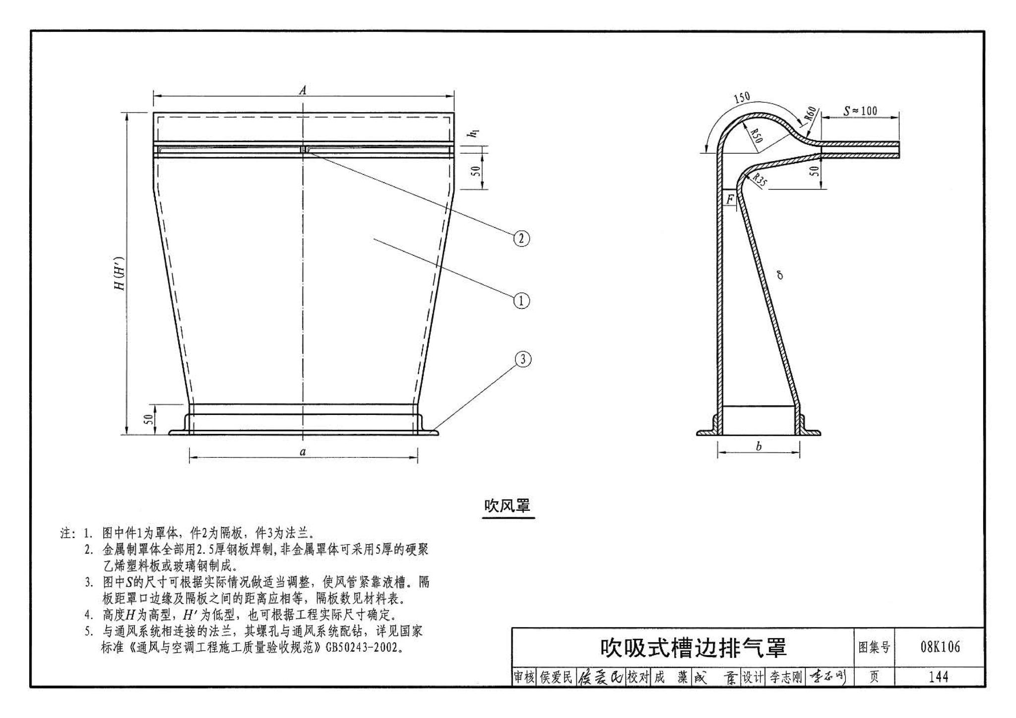 08K106--工业通风排气罩