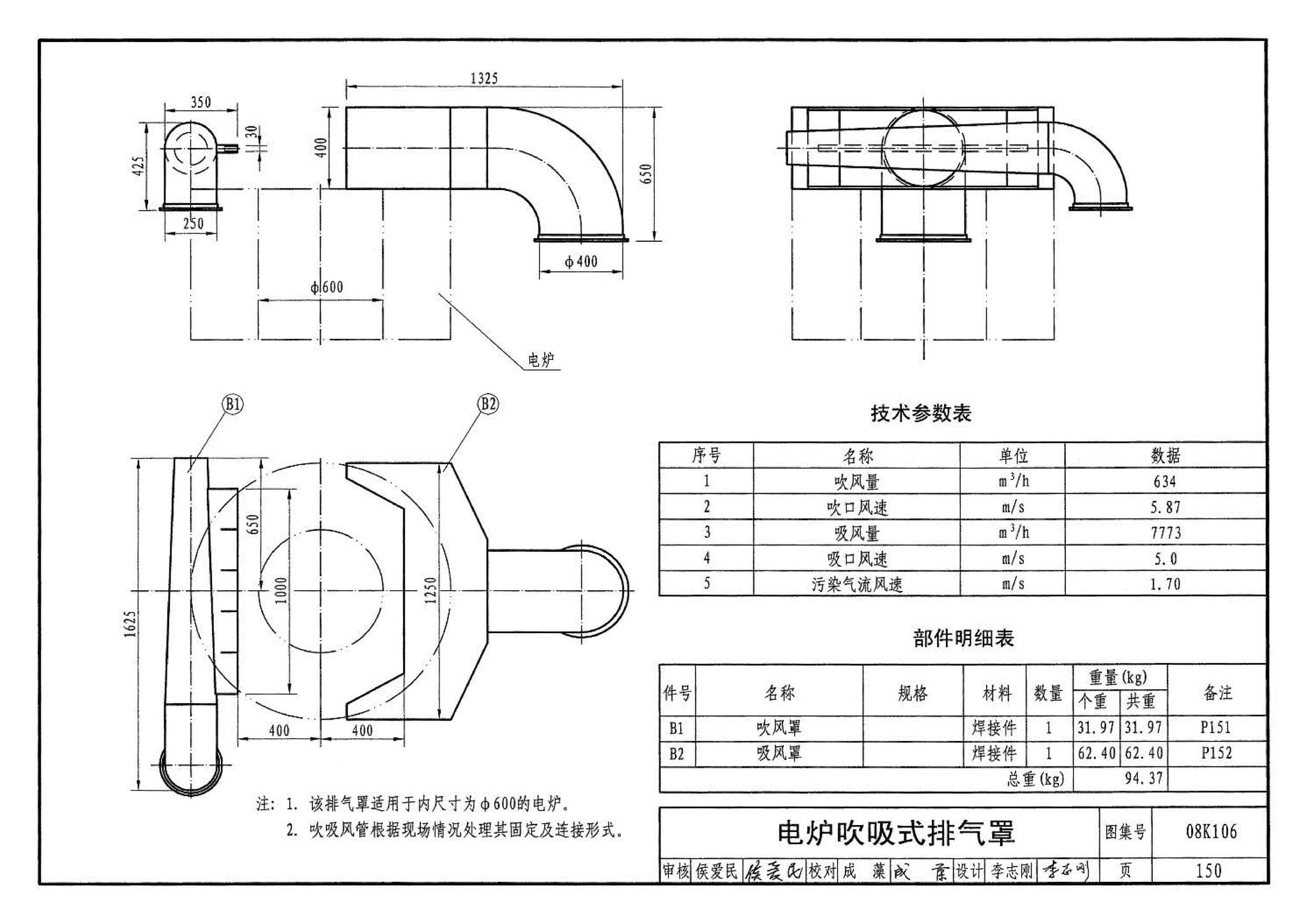 08K106--工业通风排气罩