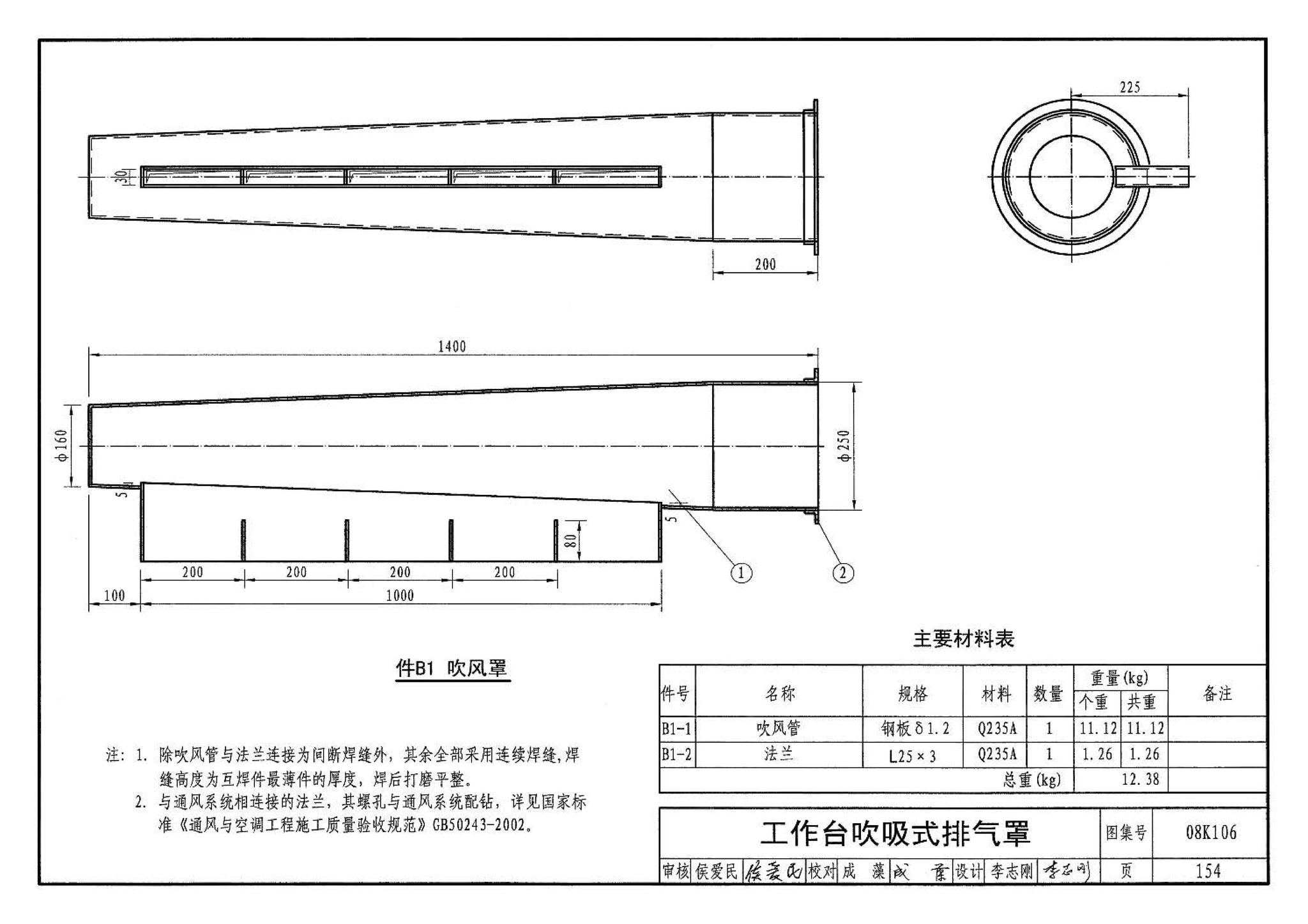 08K106--工业通风排气罩