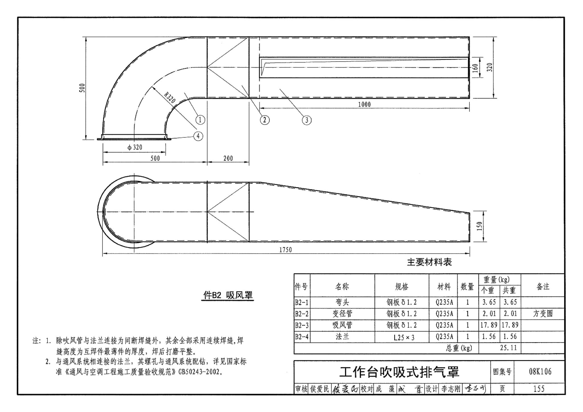 08K106--工业通风排气罩