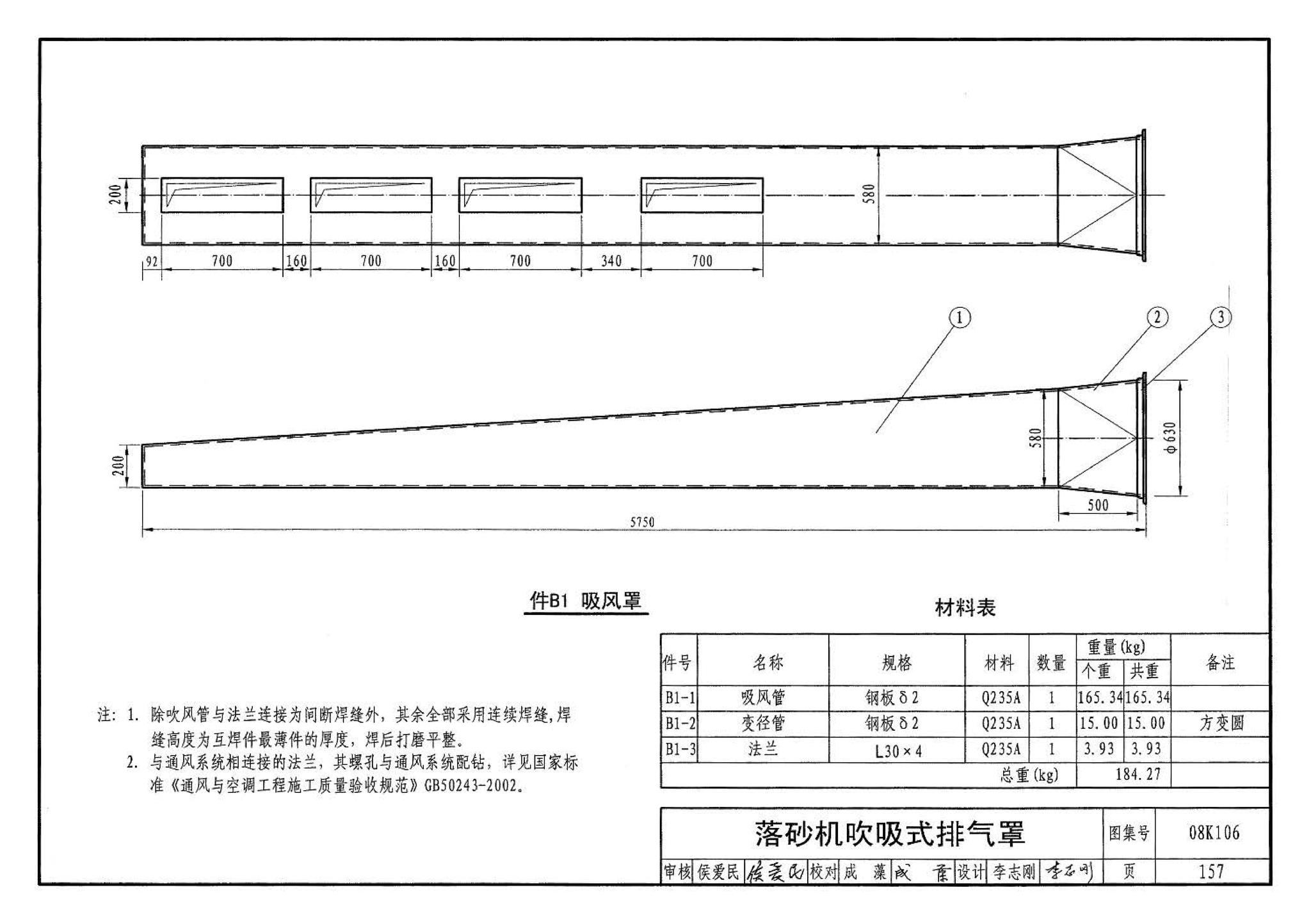 08K106--工业通风排气罩