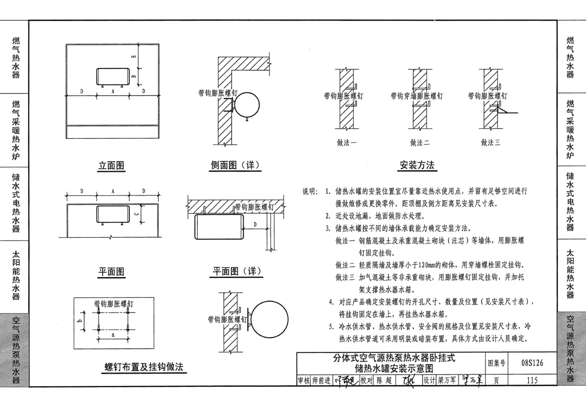 08S126--热水器选用及安装