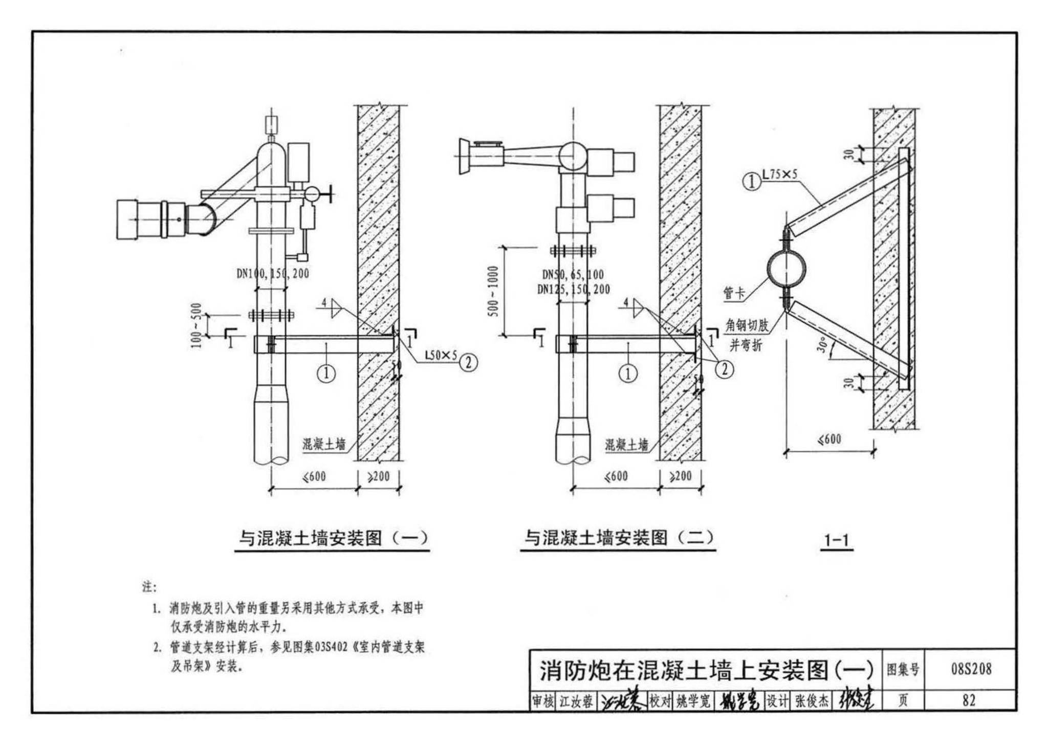 08S208--室内固定消防炮选用及安装