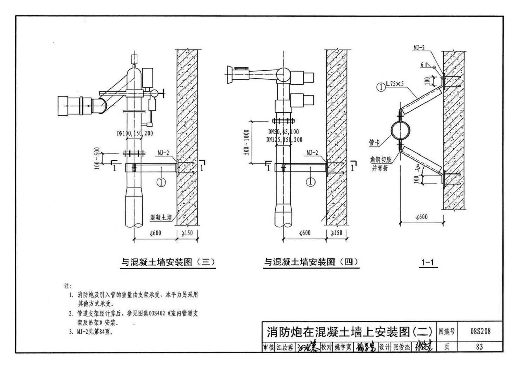 08S208--室内固定消防炮选用及安装