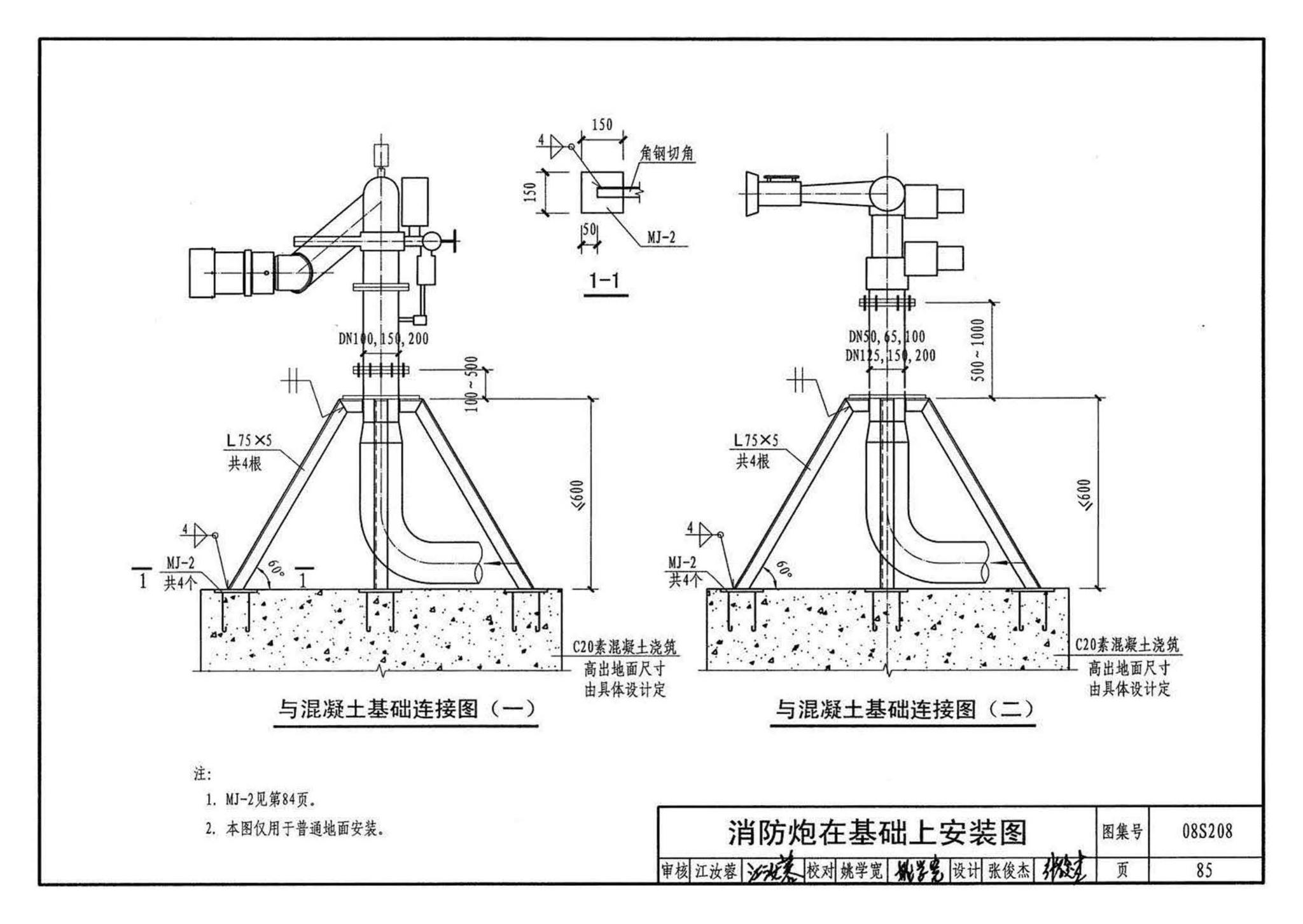 08S208--室内固定消防炮选用及安装