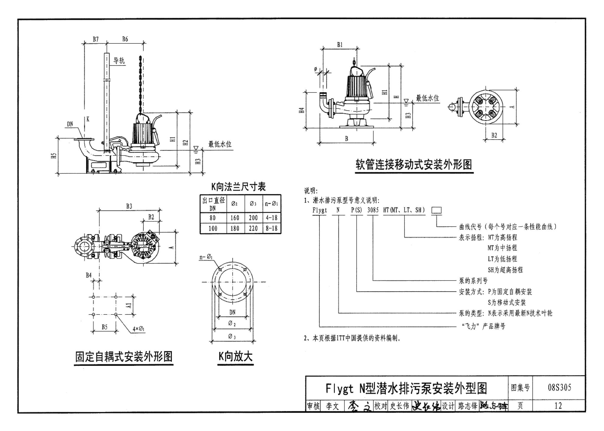 08S305--小型潜水排污泵选用及安装