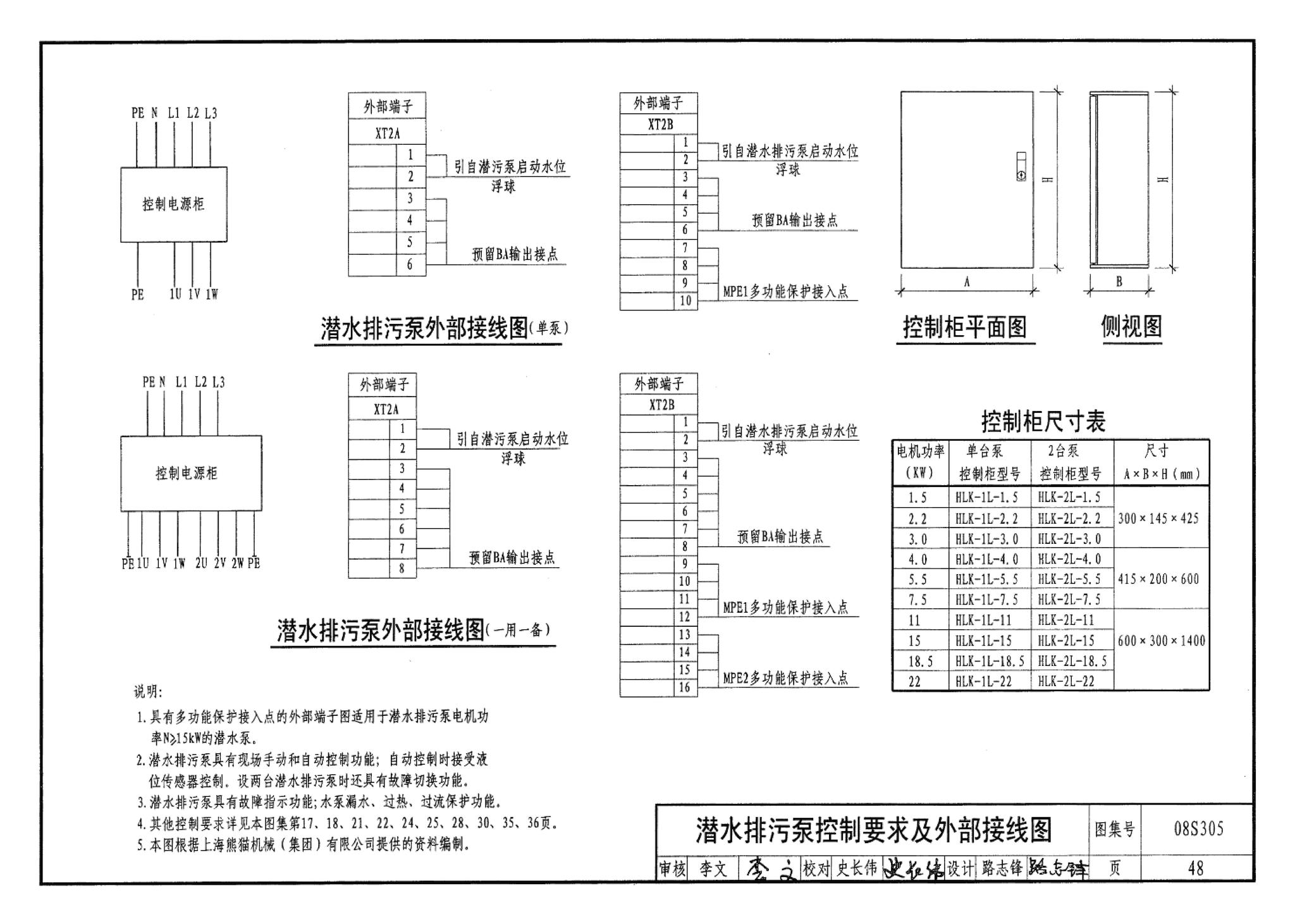 08S305--小型潜水排污泵选用及安装