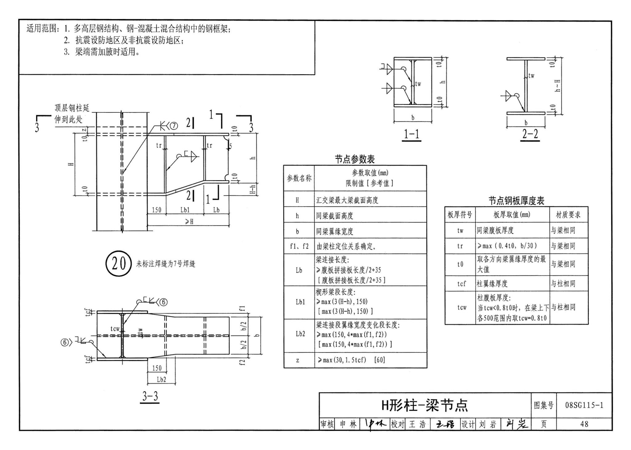 08SG115-1--钢结构施工图参数表示方法制图规则和构造详图