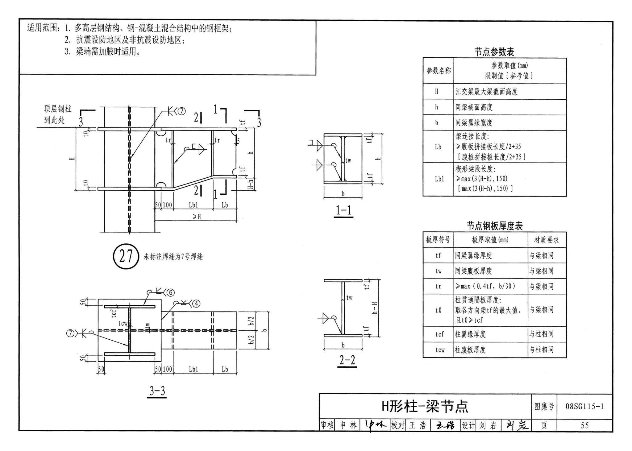 08SG115-1--钢结构施工图参数表示方法制图规则和构造详图